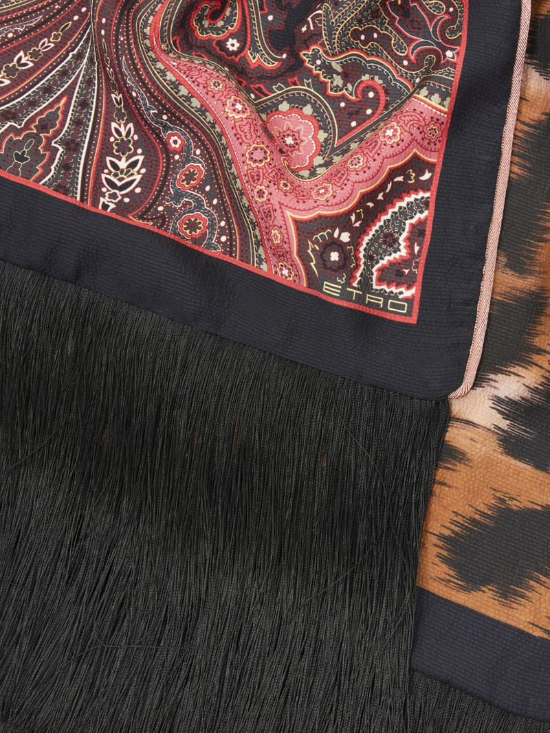Etro geometric silk scarf outlook