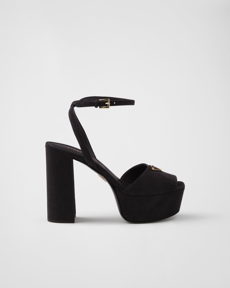 Prada Suede platform sandals outlook