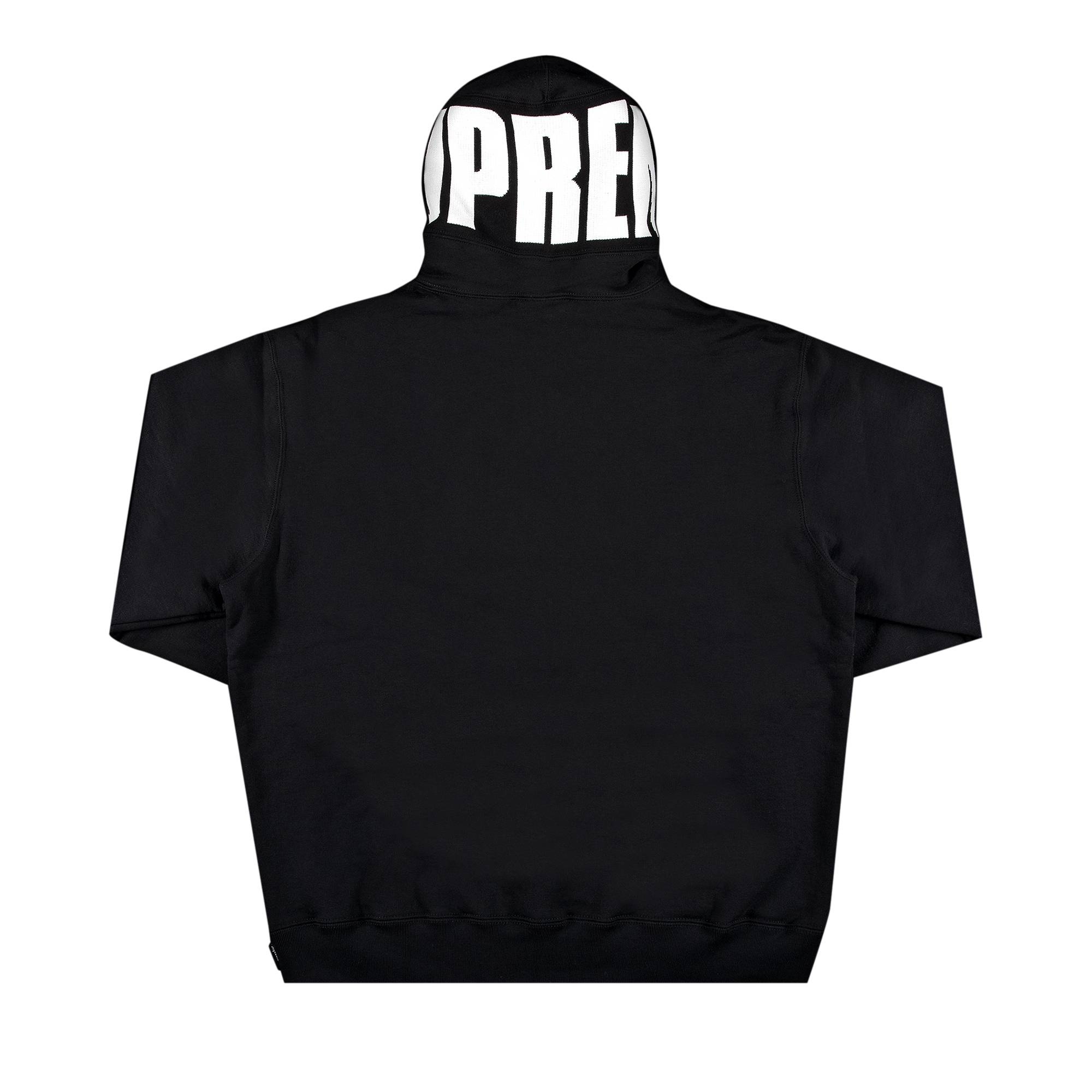 Supreme Rib Hooded Sweatshirt 'Black' - 2