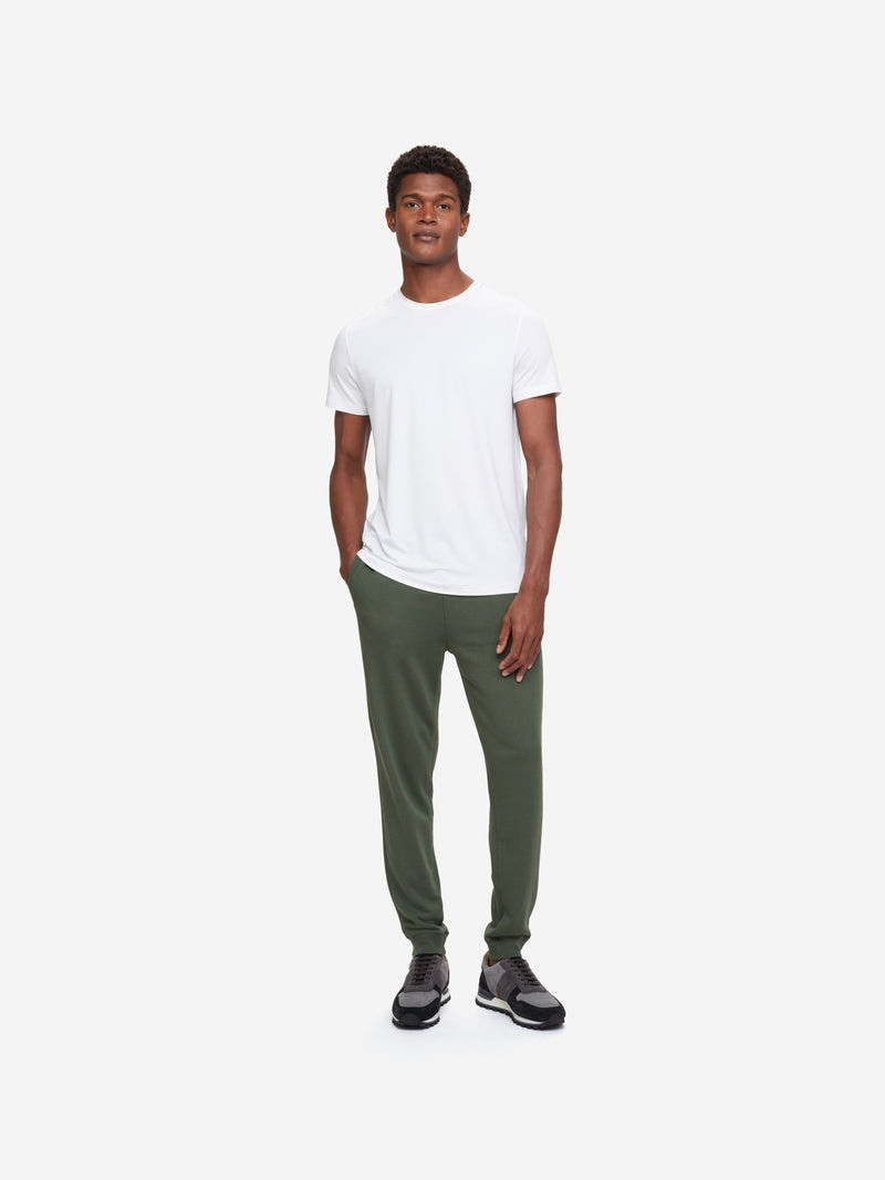 Derek Rose Men's Sweatpants Quinn Cotton Modal Green outlook