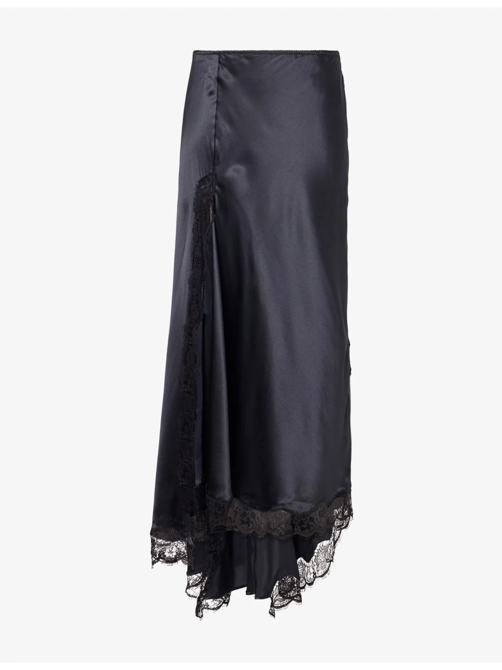 Alexandra Lace-Trim Silk Maxi Skirt - 1