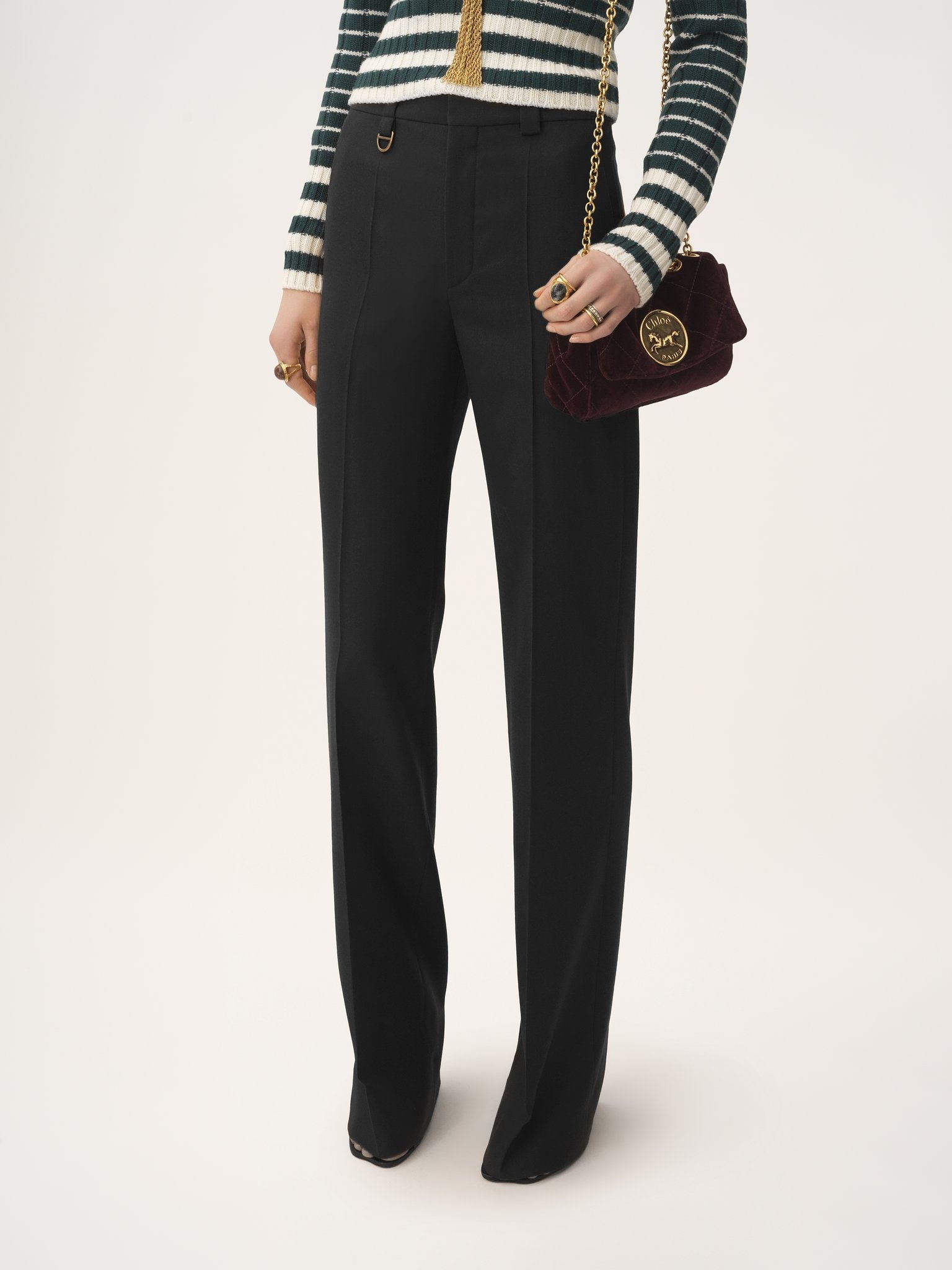 BOYISH TAILORED PANTS IN WOOL GRAIN DE POUDRE - 4