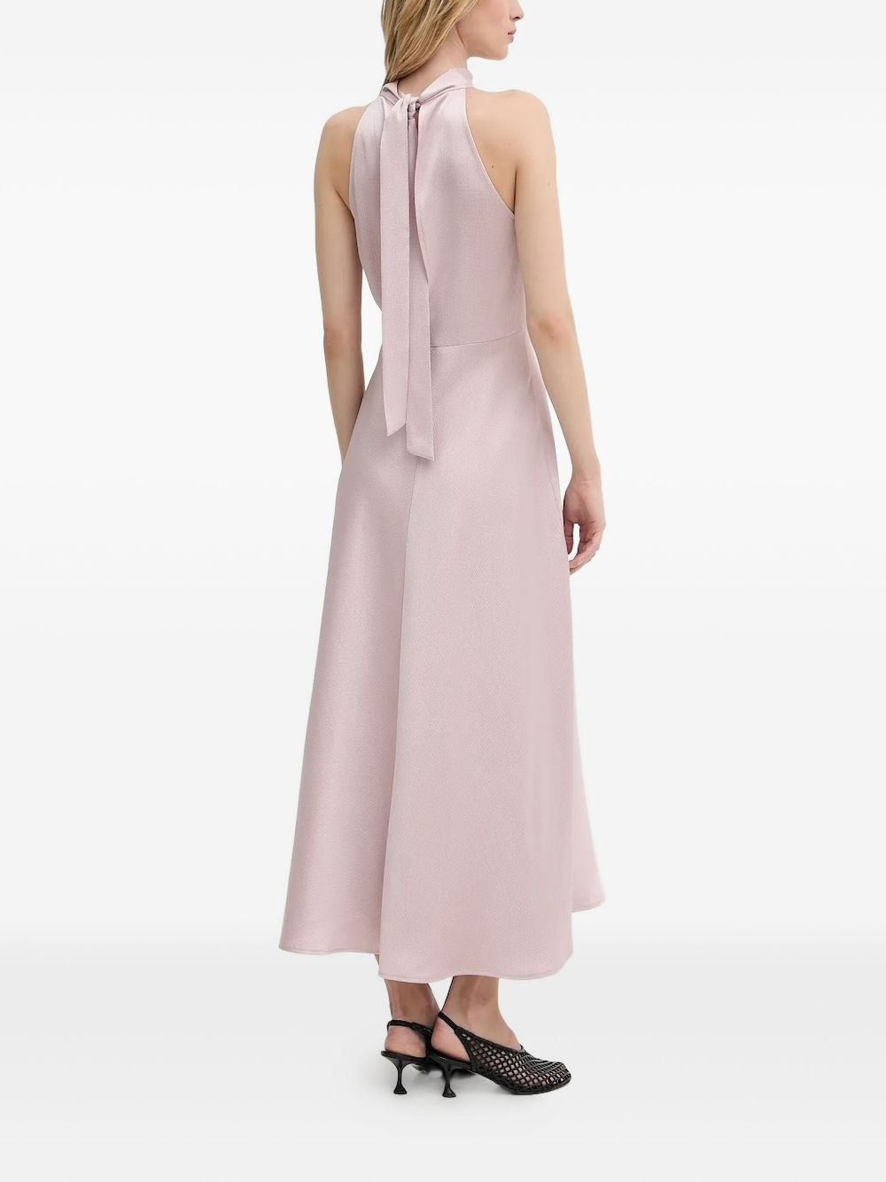halterneck midi party dress - 3