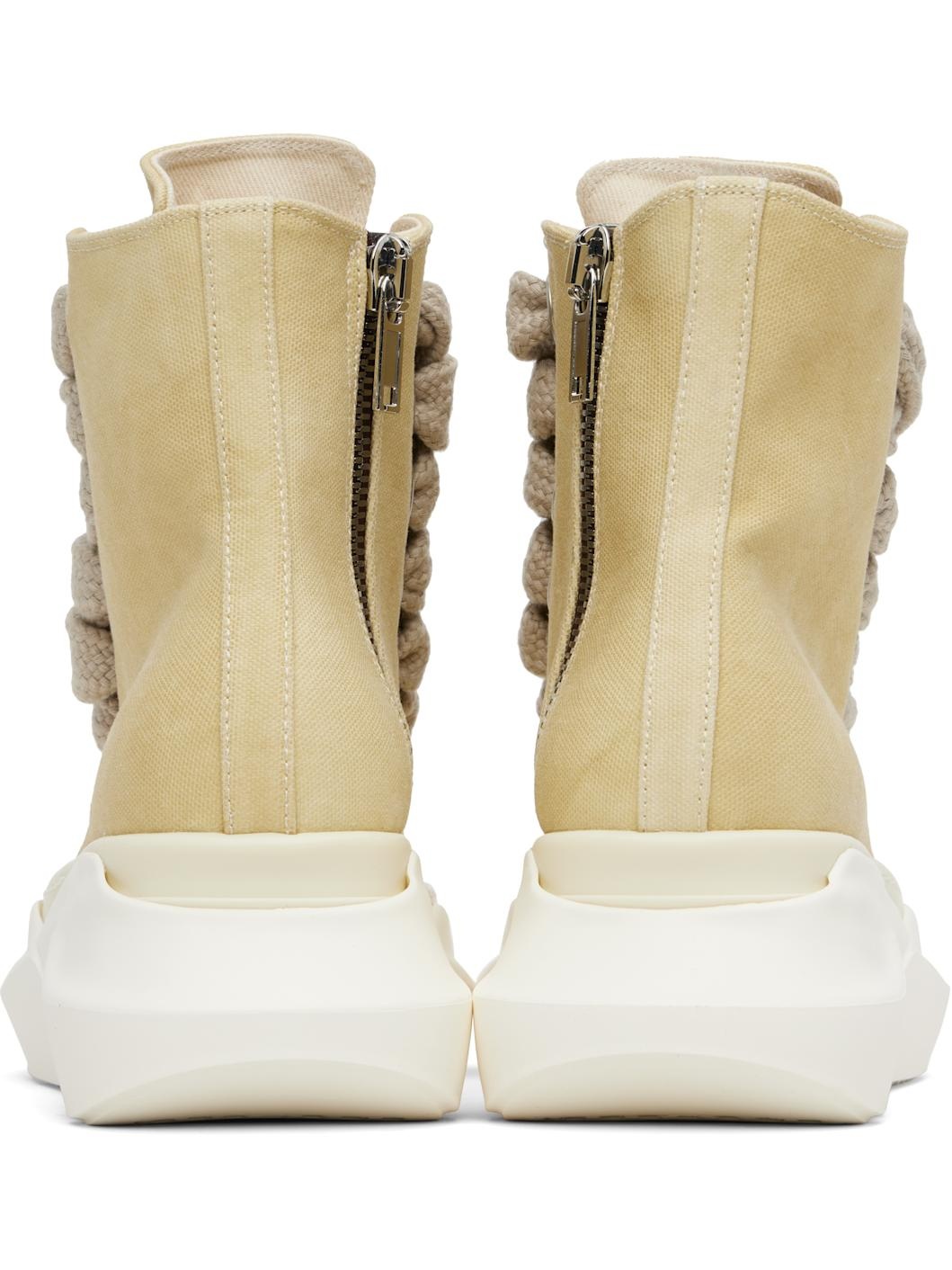 Beige Hollywood Jumbo Laces Abstract Sneak Sneakers - 2