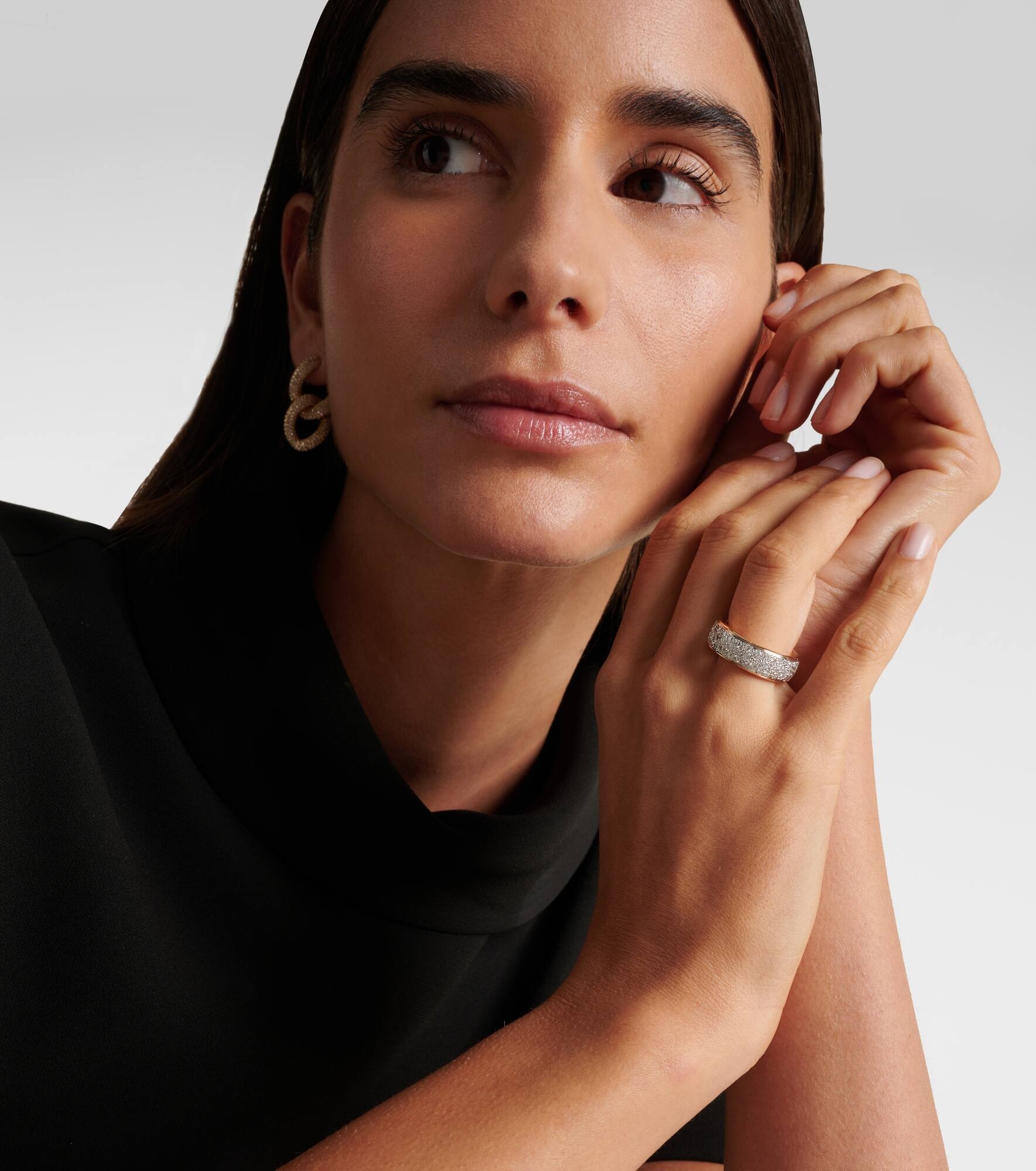 Iconica 18kt rose gold ring with diamonds - 2