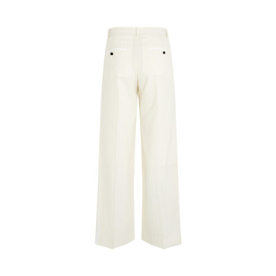sacai Chalk Stripe Pants in Off White outlook