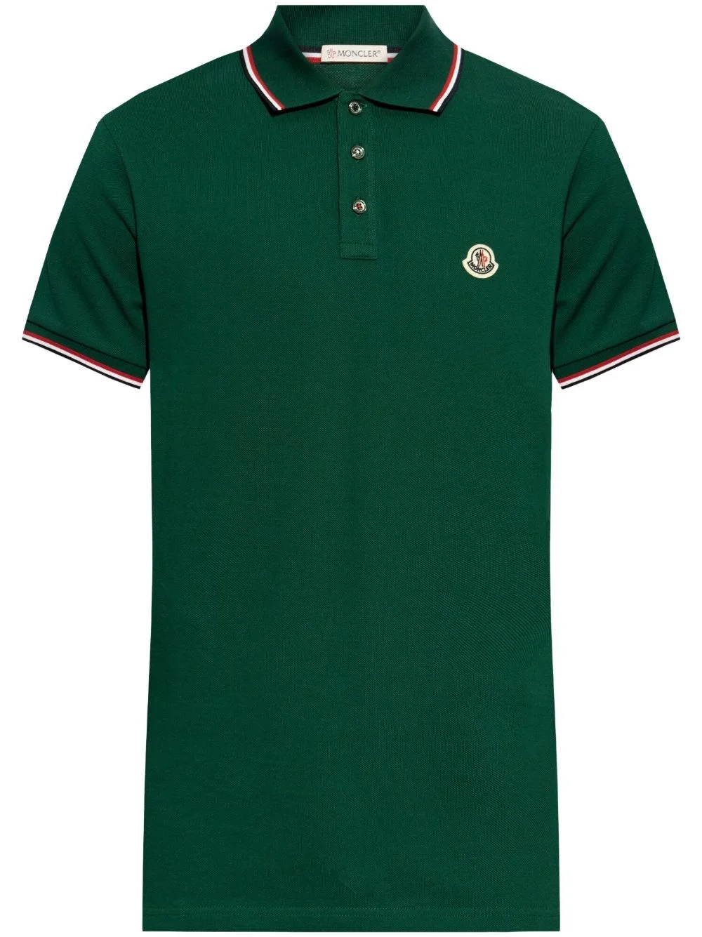 logo-patch polo shirt - 1