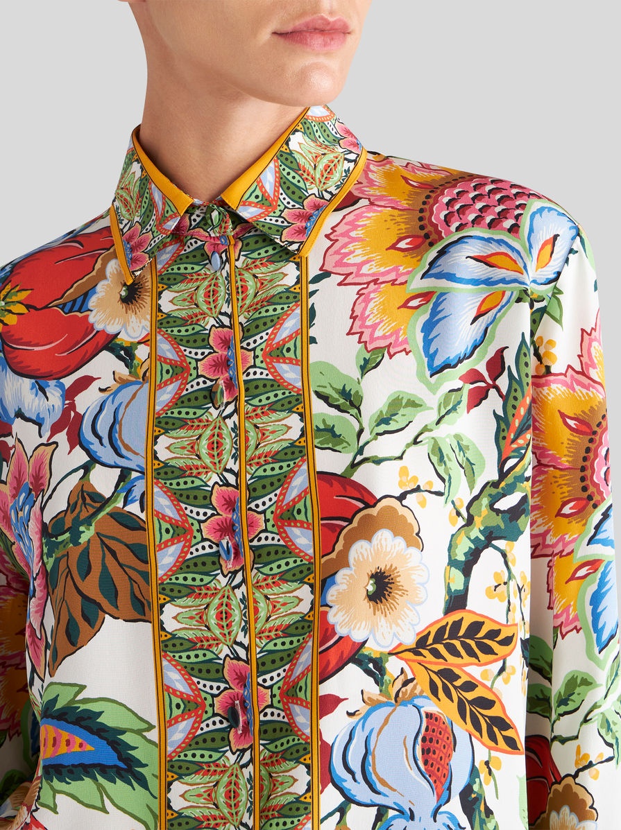 Etro CREPE DE CHINE SHIRT WITH BOUQUET PRINT outlook