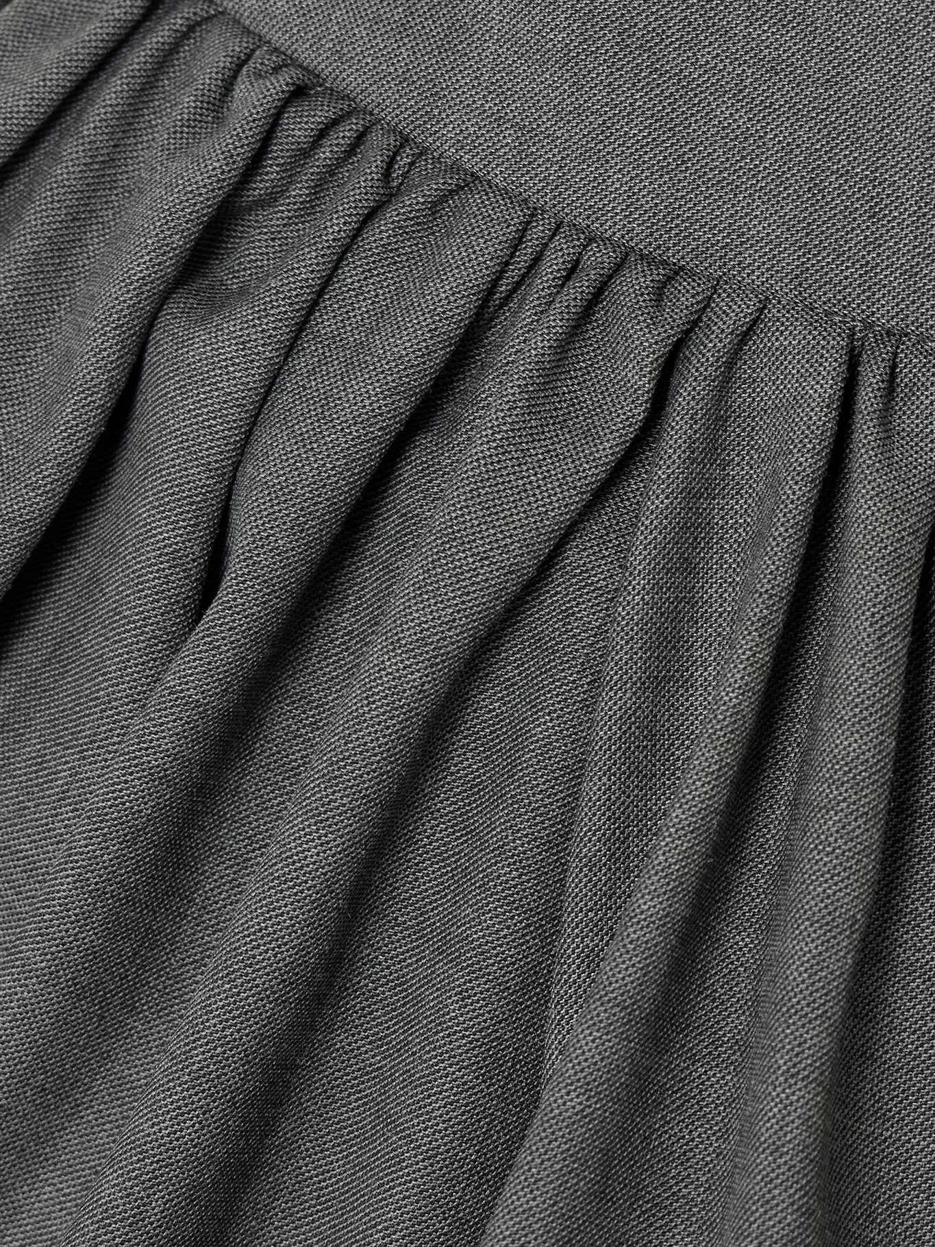 Gathered wool and silk-blend mini skirt - 4