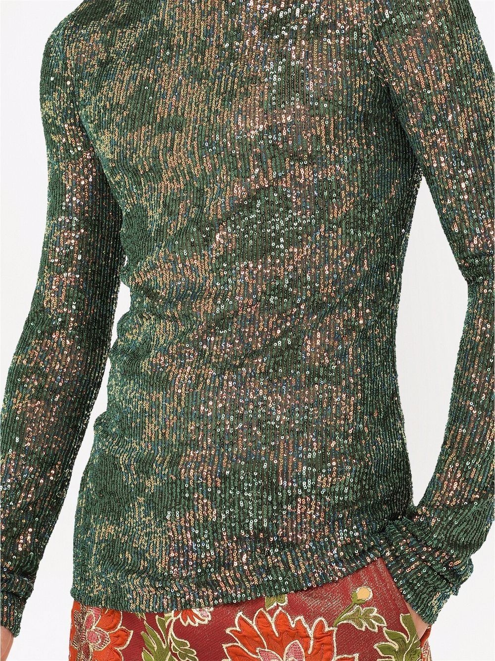 sequinned crew neck jumper - 5