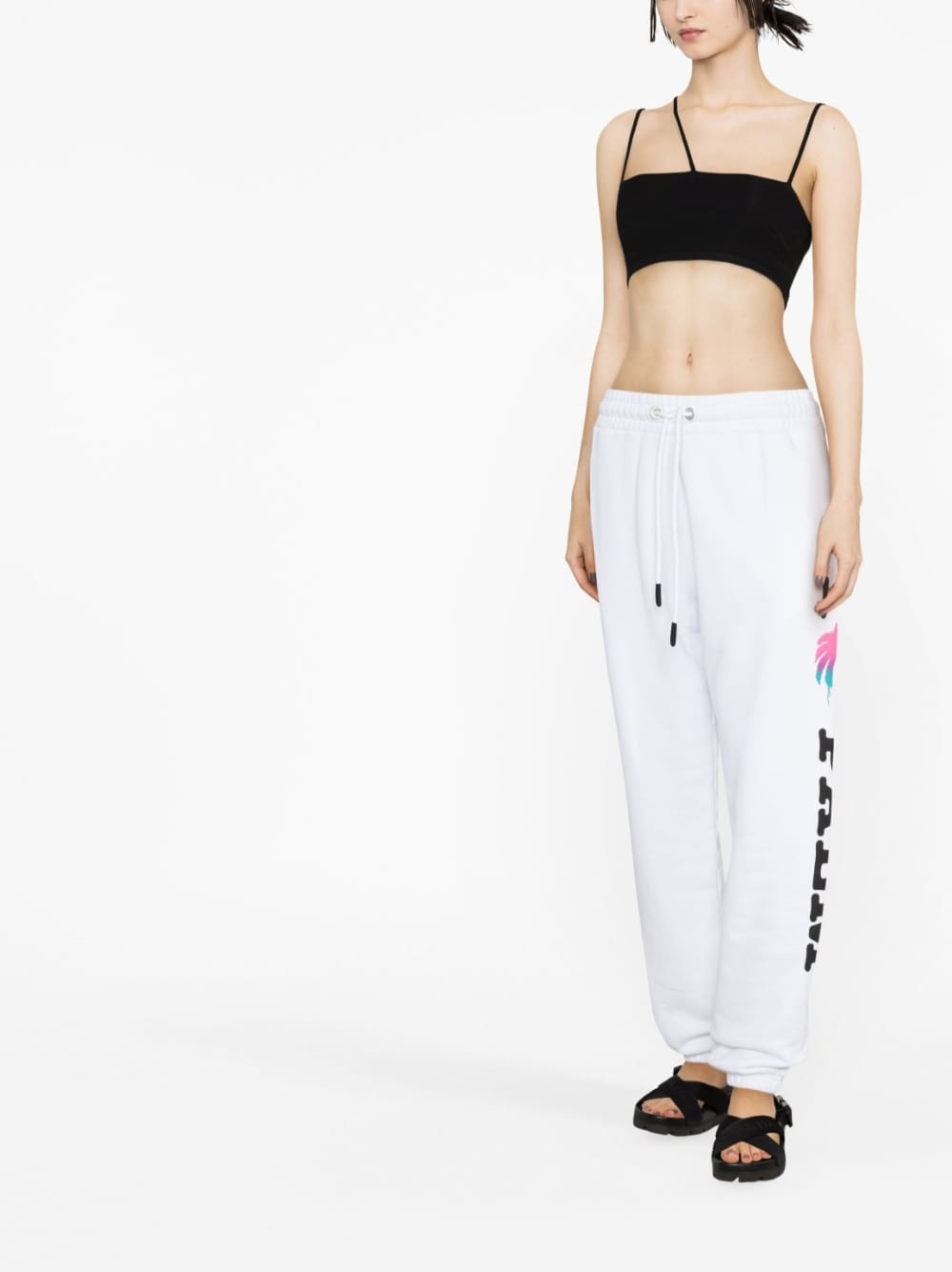 logo-print cotton track pants - 2