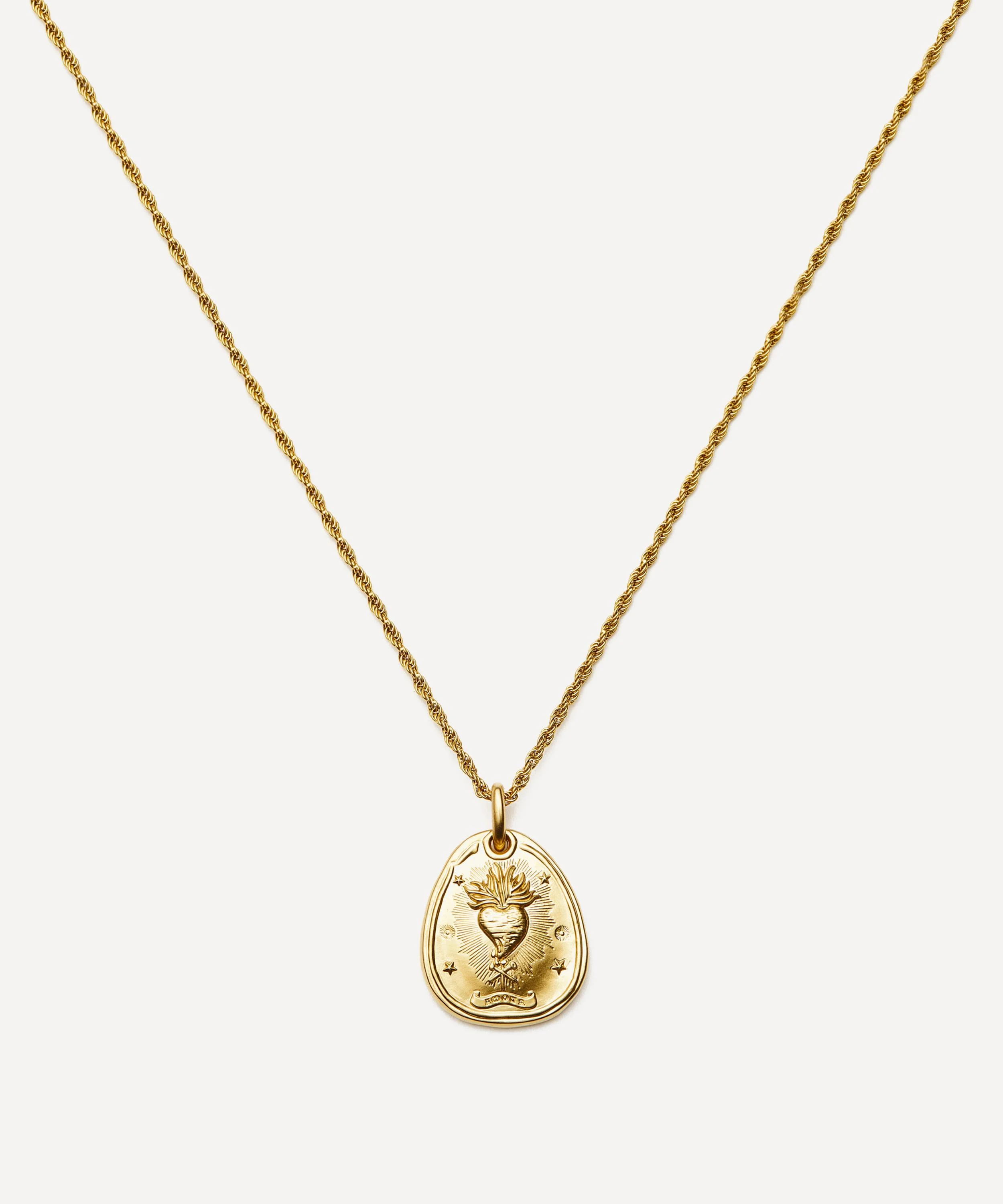 18ct Gold Plated Heart Talisman Necklace - 1