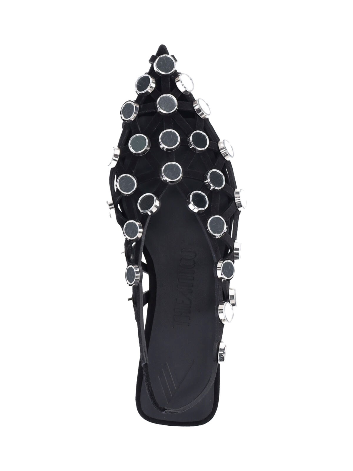 SLINGBACK BALLET FLATS WITH "GRID" STUDS - 5