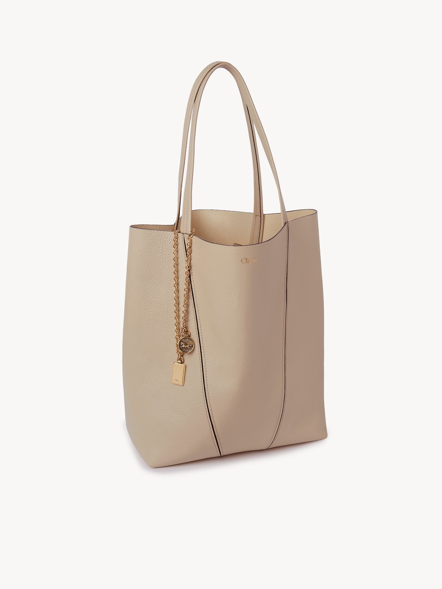 CHLOÉ SPIN TOTE BAG IN GRAINED LEATHER - 4