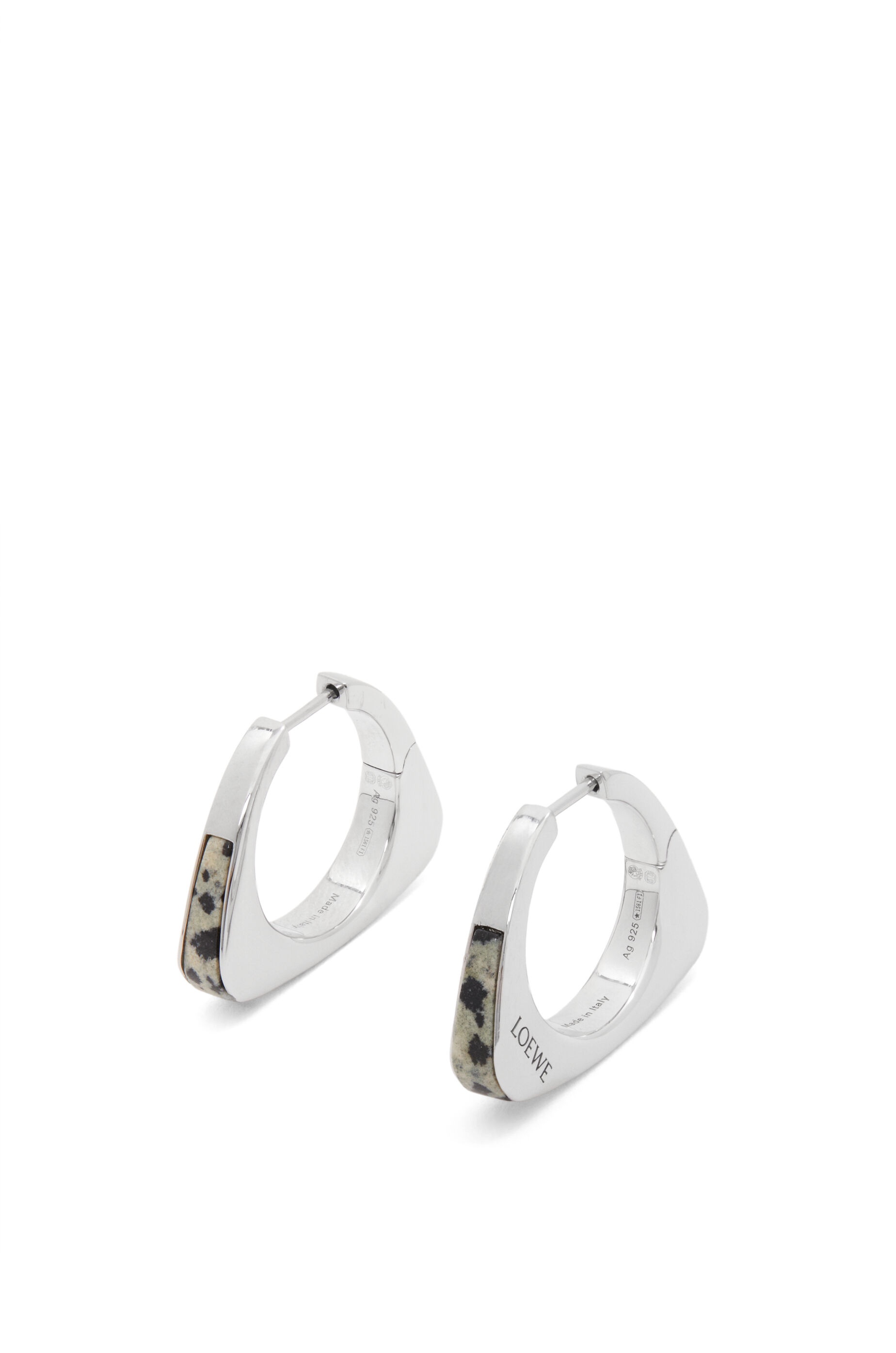 Stirrup earrings in sterling silver - 1