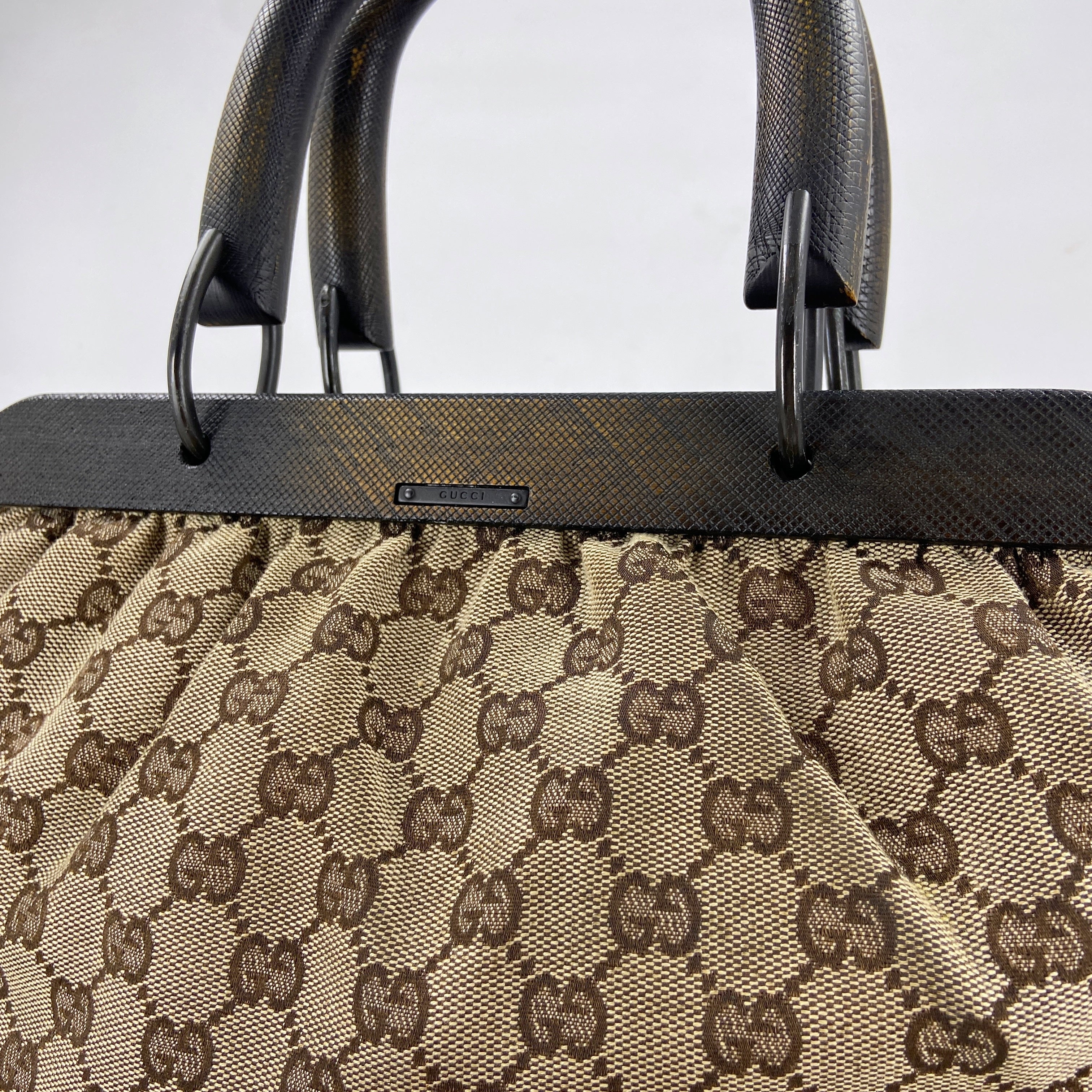 Gucci Fall 2002 Tom Ford Classic Brown Monogram Doctors Bag - 8