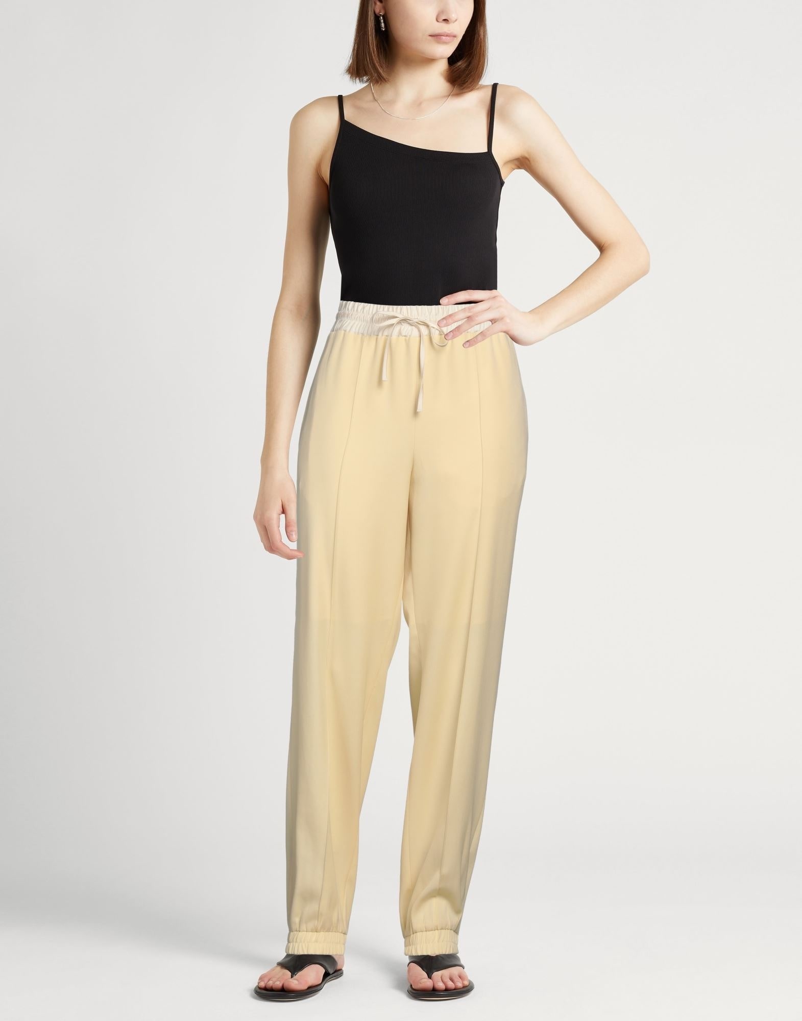 Light yellow Women's Casual Pants - 2