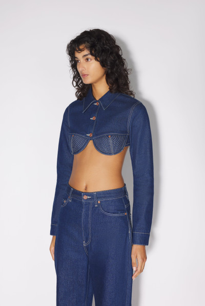 Jean Paul Gaultier THE CROPPED CONICAL DENIM JACKET outlook