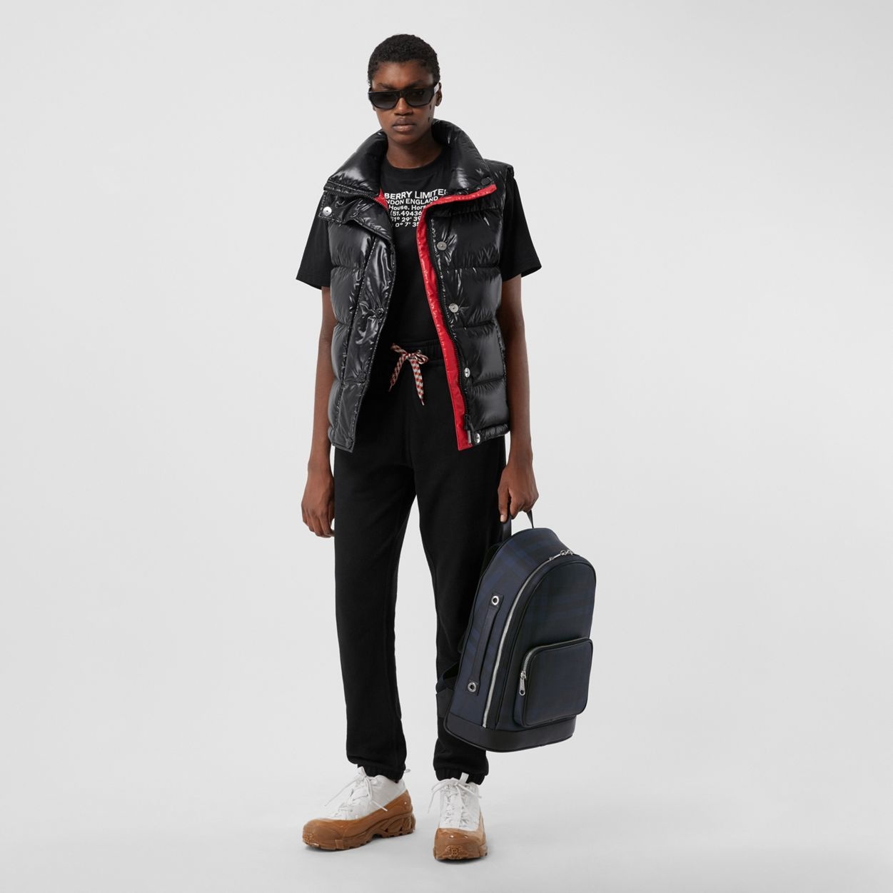 London Check and Leather Backpack - 10