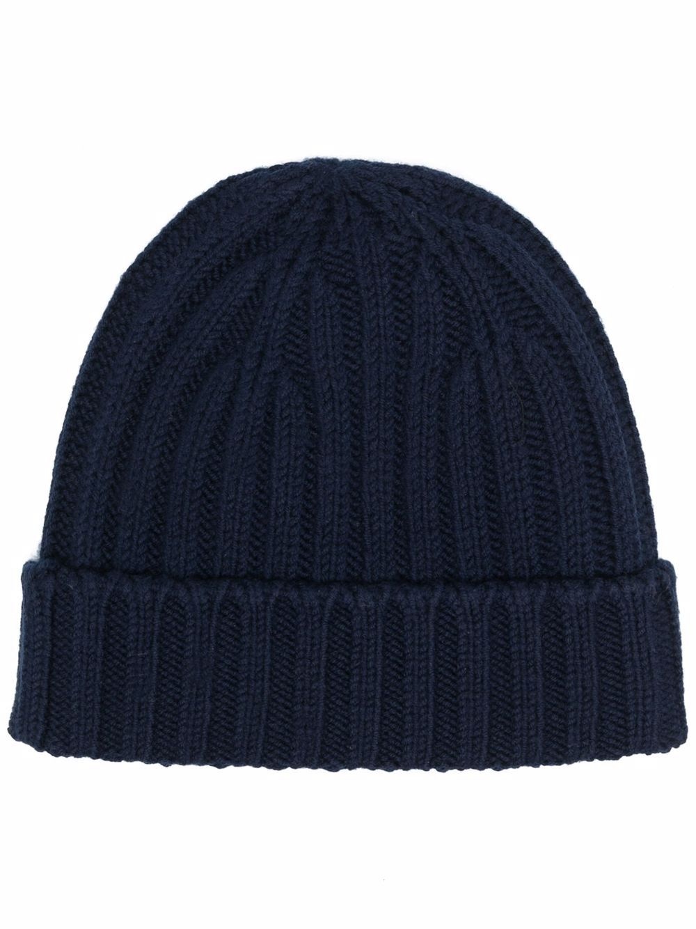 rib-knit beanie hat - 1