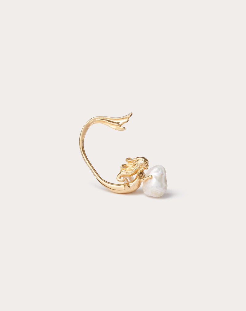 METAMORPHOS SIREN METAL AND PEARL SINGLE EARCUFF 1