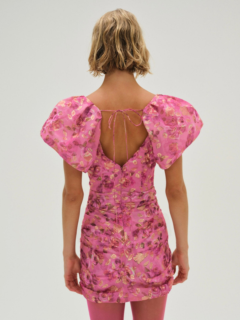 For Love & Lemons Blurred Roses Mini Dress outlook