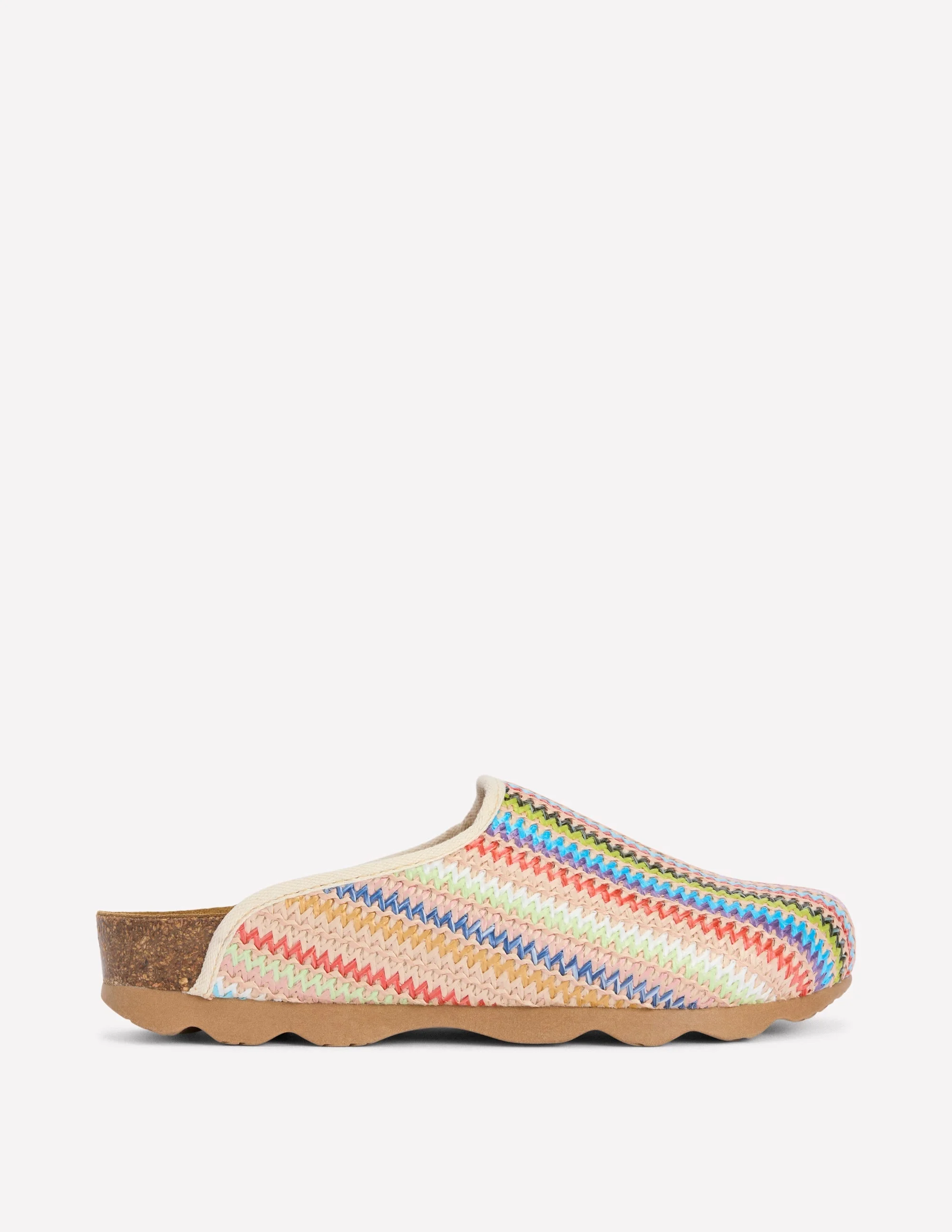 Lyla Colour Block Clogs-Multi Weave - 1