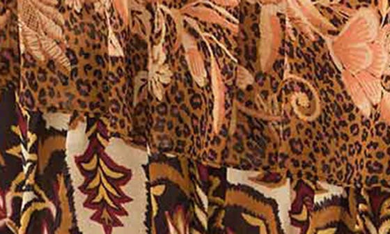 FARM Rio Mixed Scarf Print Tiered Ruffle Maxi Skirt in Mixed Scarves at Nordstrom - 3