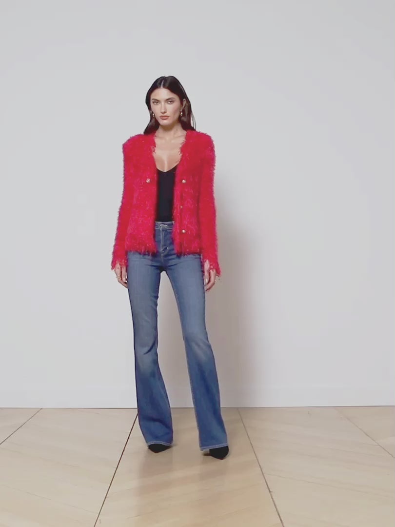 Azure Fringe Cardigan Blazer - 1