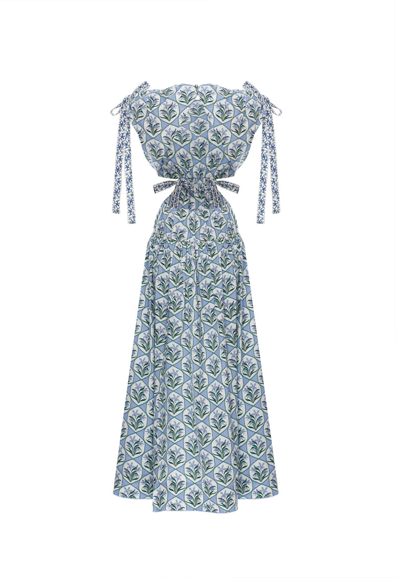 Guaguanco Chan Chan Celeste Midi Dress 3