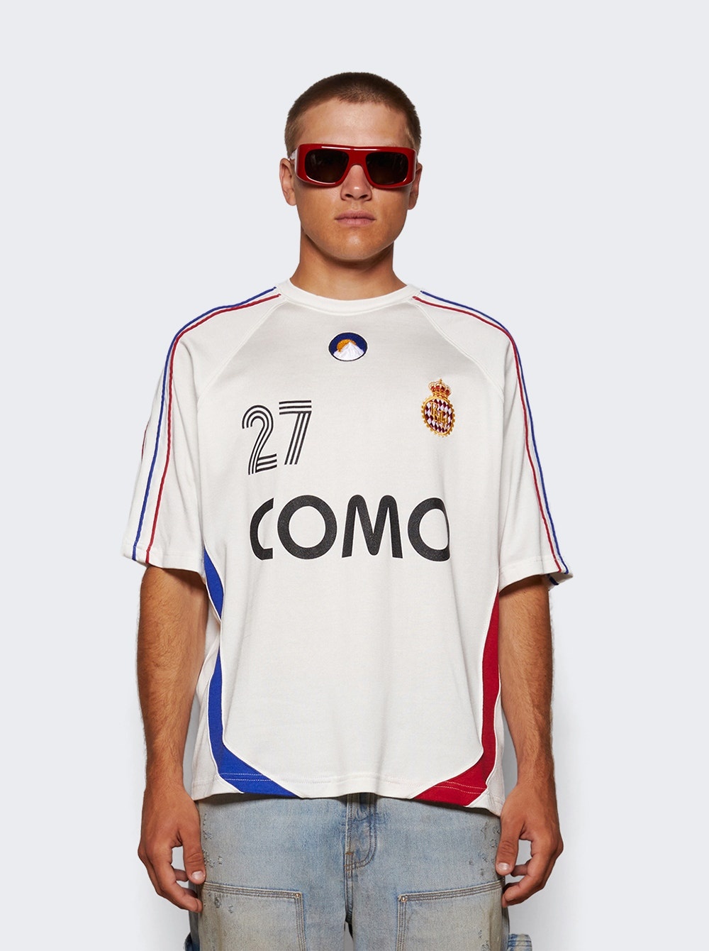 27 Jersey Tee Off White And Navy - 2