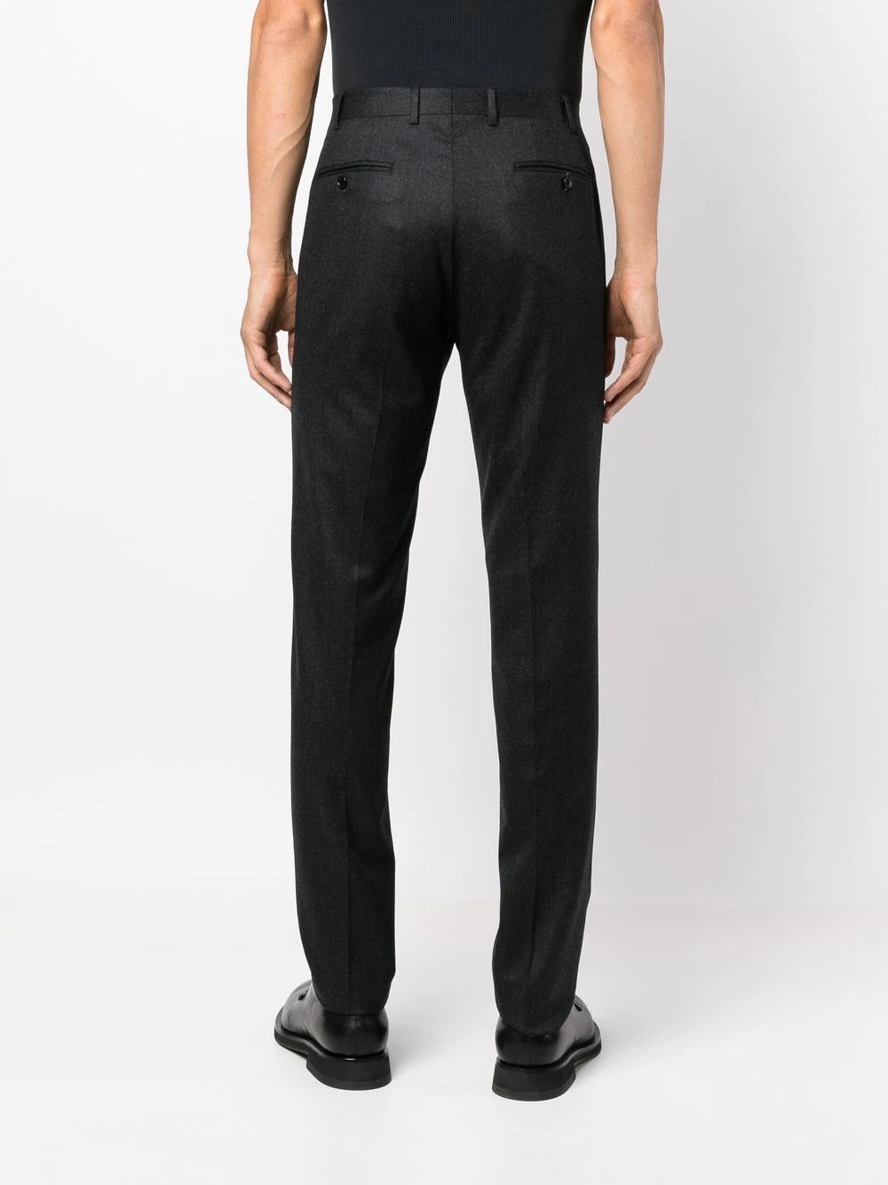 straight-leg tailored trousers - 4