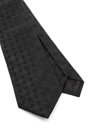 GIORGIO ARMANI logo-jacquard tie outlook