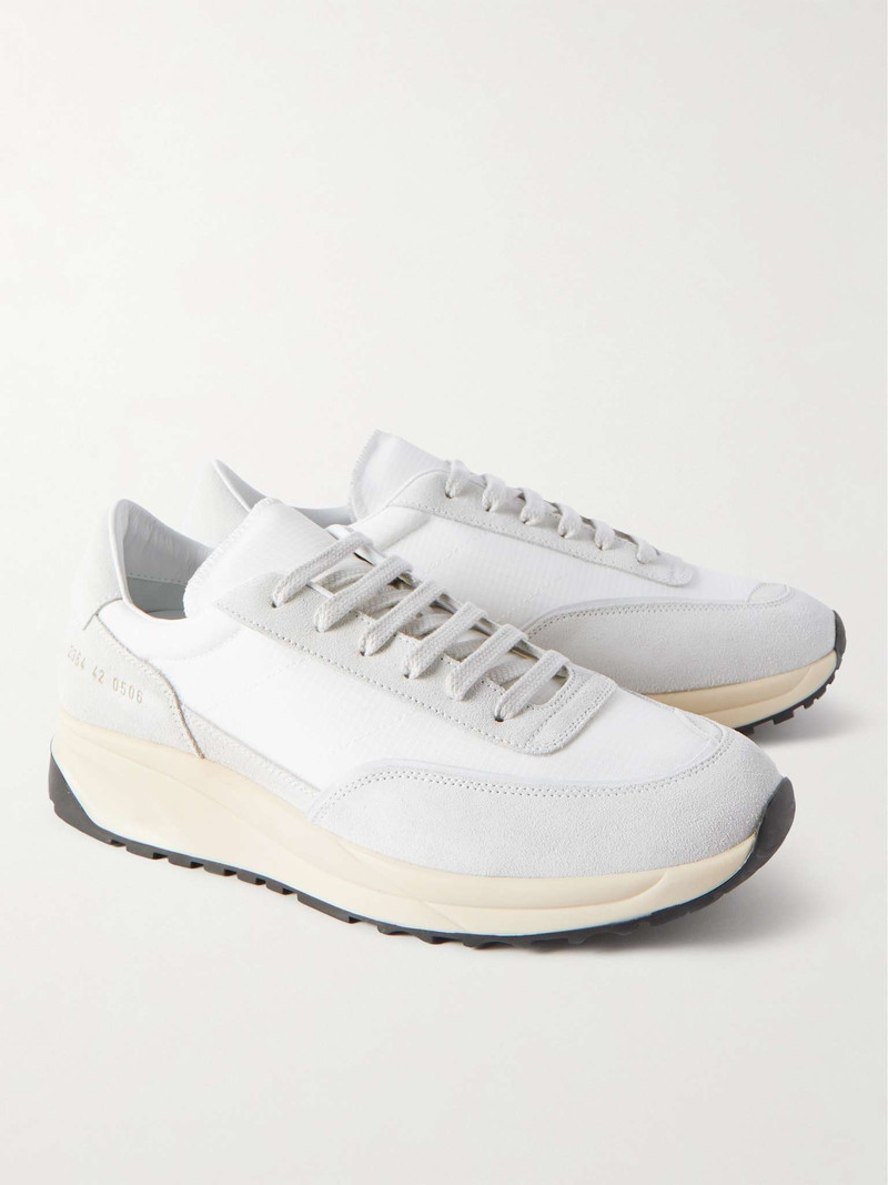 Track 80 Leather-Trimmed Suede and Ripstop Sneakers 4