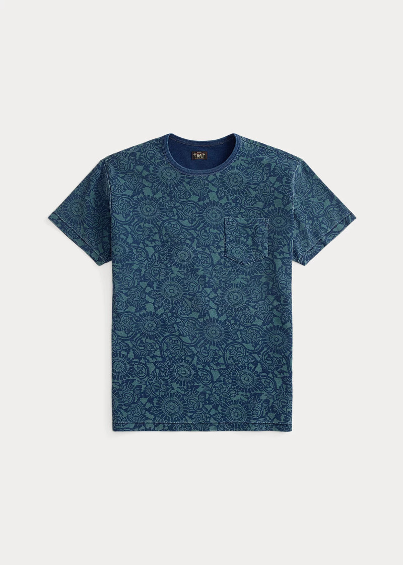 Indigo Print Jersey T-Shirt 1
