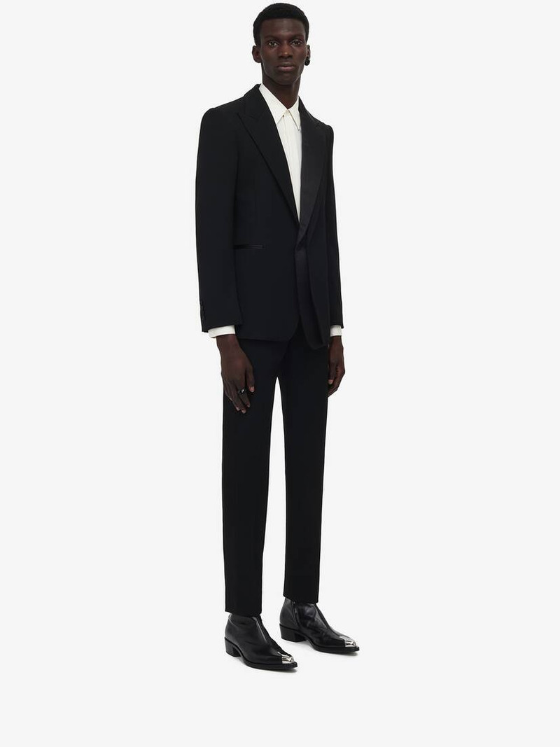 Men's Trompe-l'œil Single-breasted Jacket in Black 3