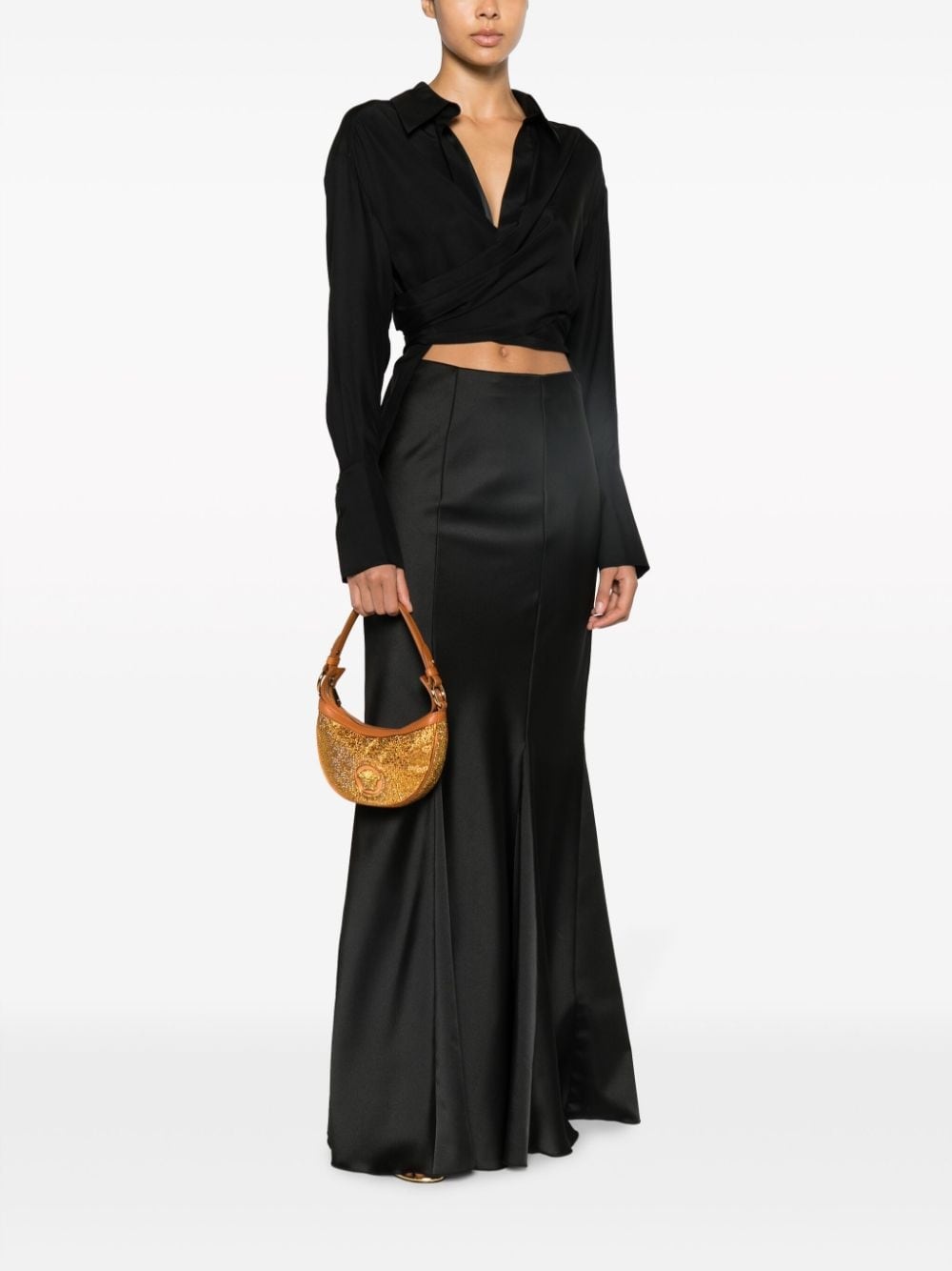 Repeat crystal-embellished shoulder bag - 2
