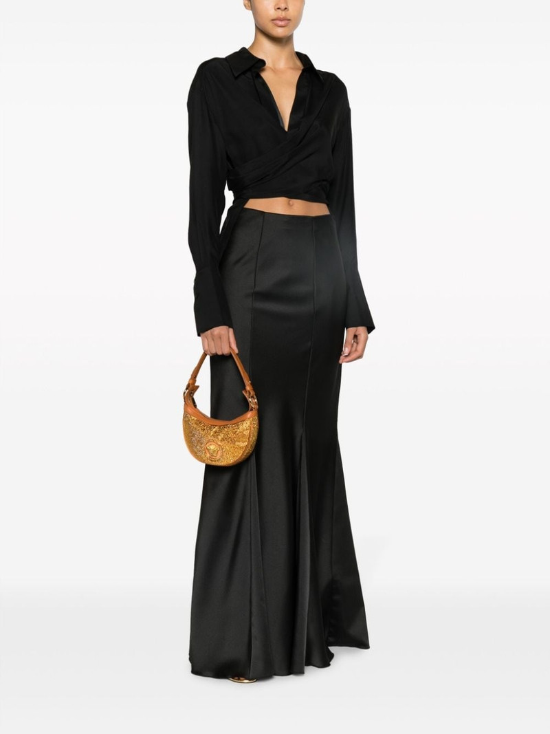 VERSACE Repeat crystal-embellished shoulder bag outlook