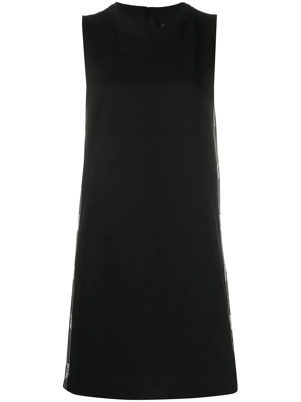 logo trim shift dress - 1