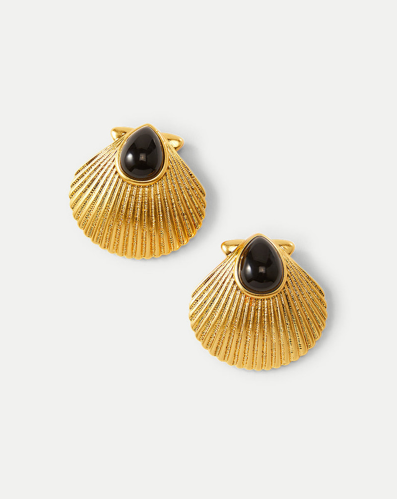 SHELL GOLD EARRINGS 1