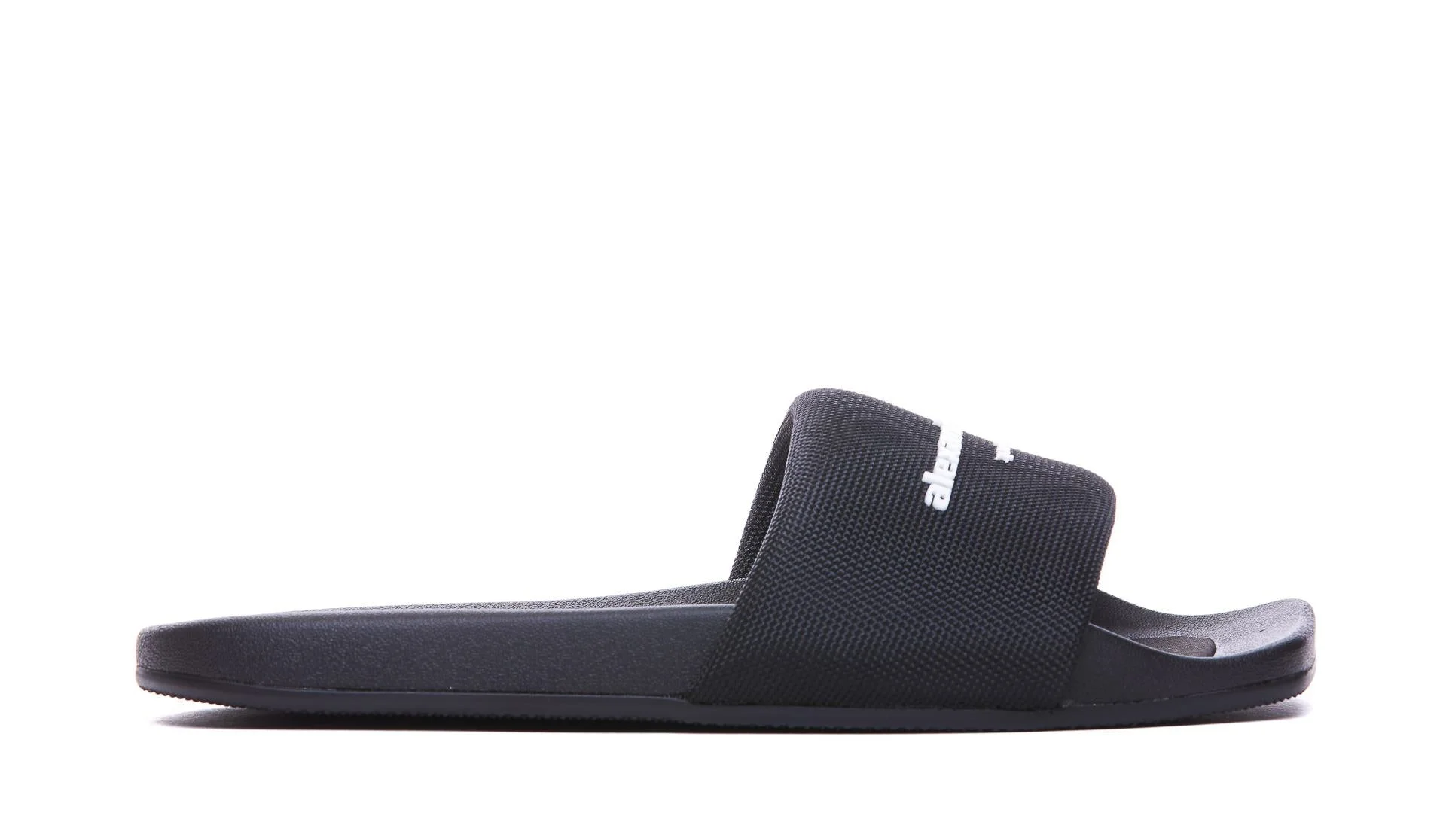 ALEXANDER WANG LOGO BAND NYLON SLIDERS - 1