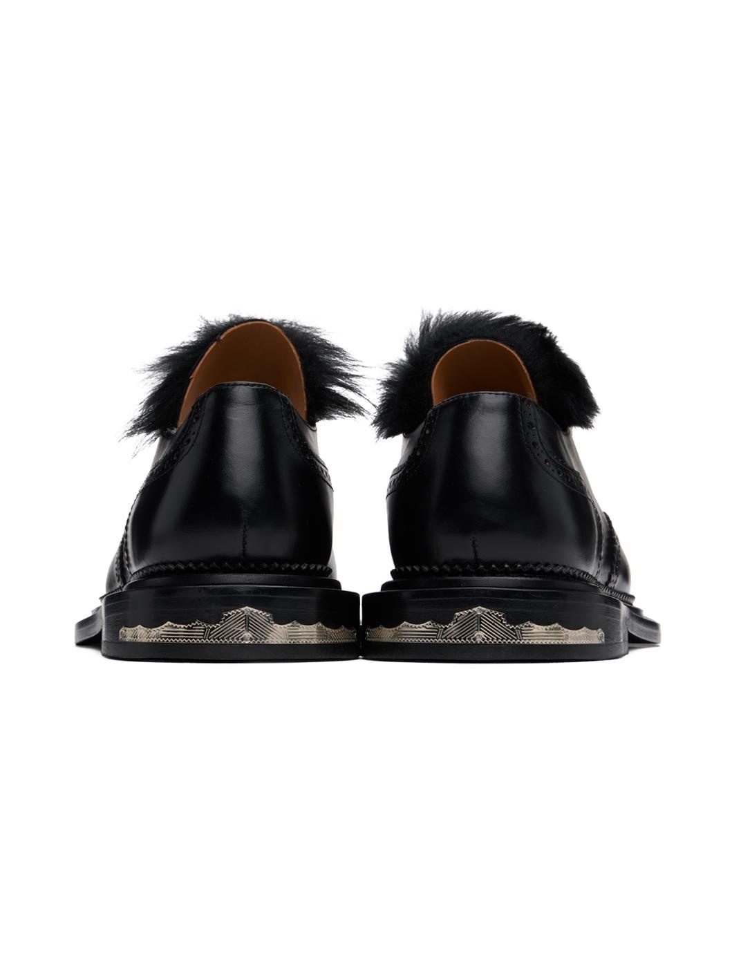 Black Leather Derbys - 2