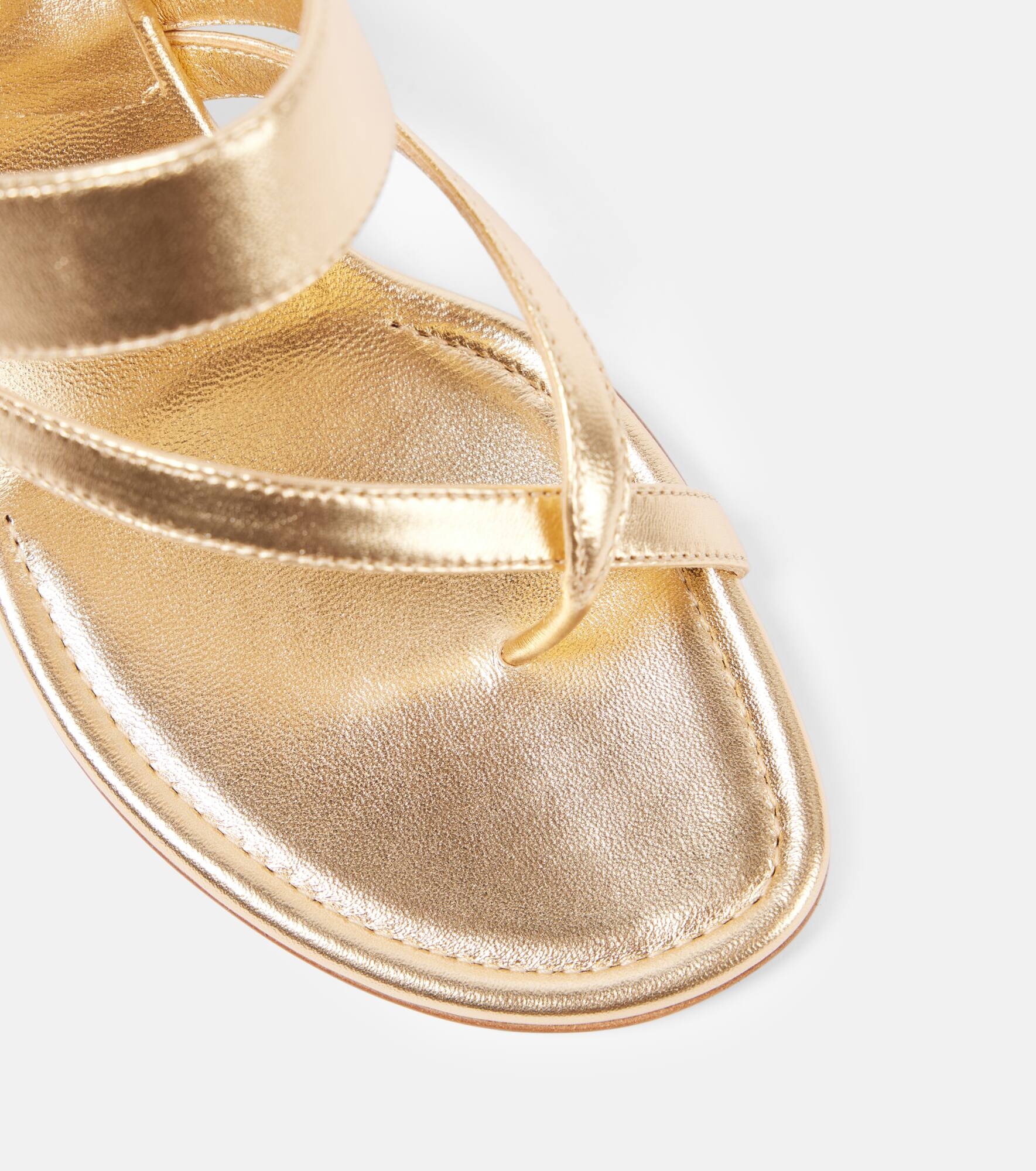 Susa 50 metallic leather mules - 5