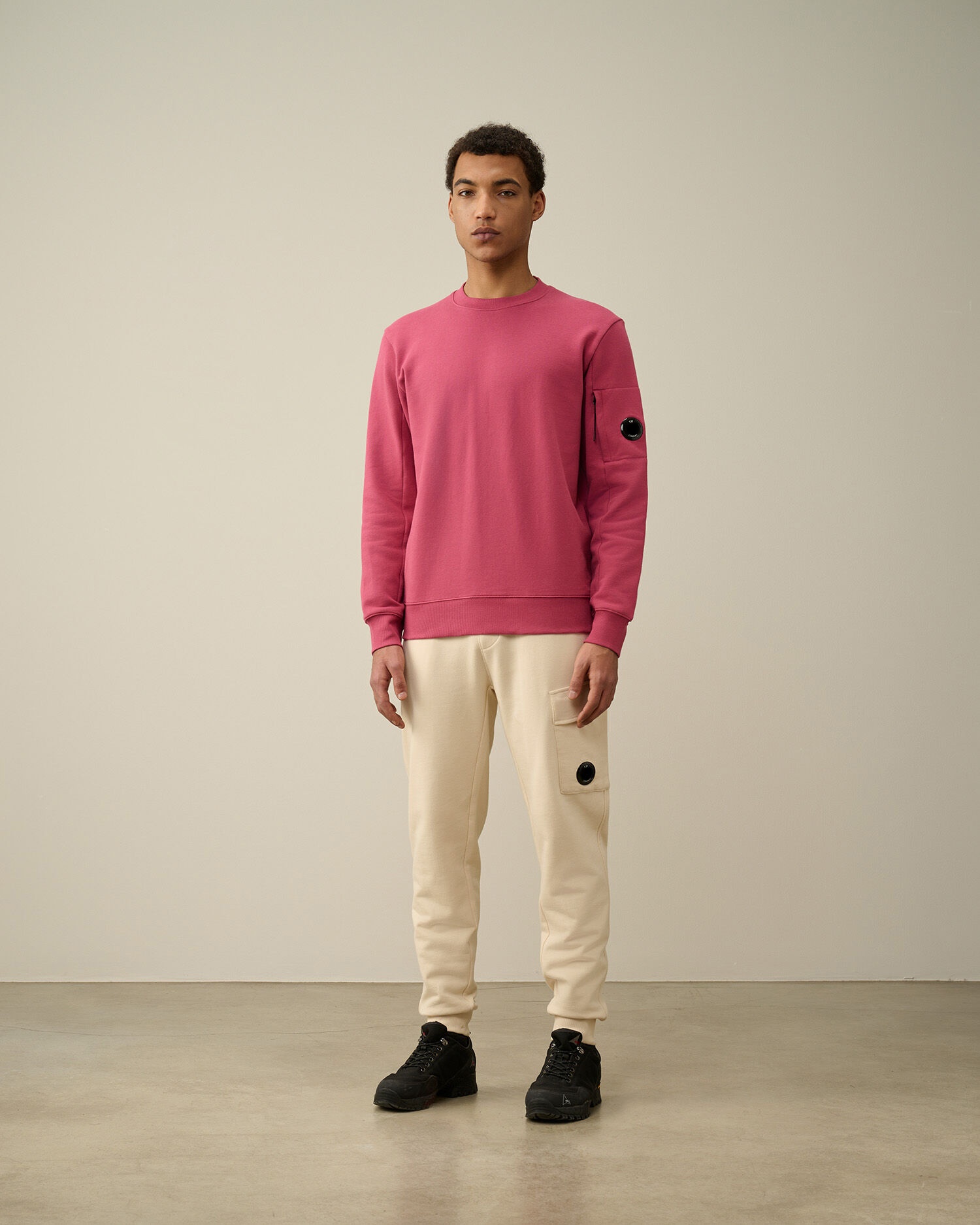 Diagonal Raised Fleece Cargo Sweatpants - 5