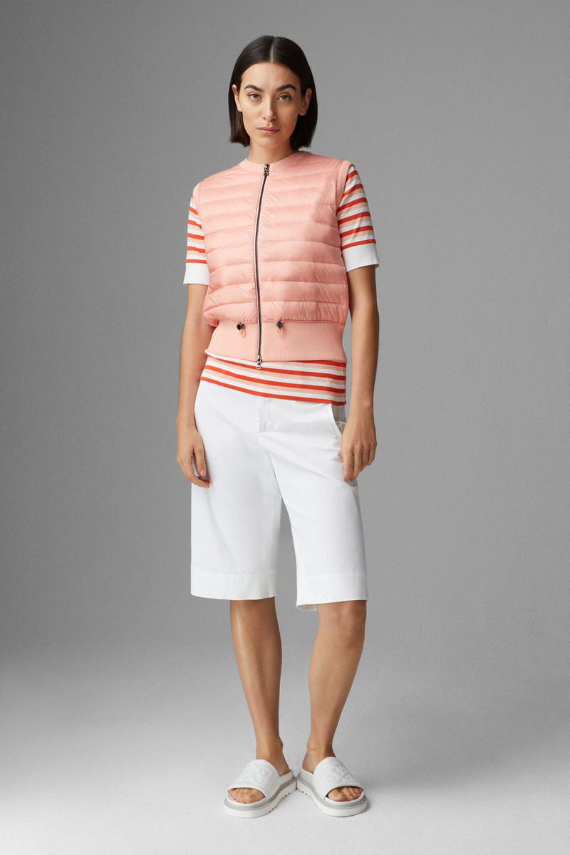 BOGNER Allisa Hybrid knitted vest in Apricot outlook
