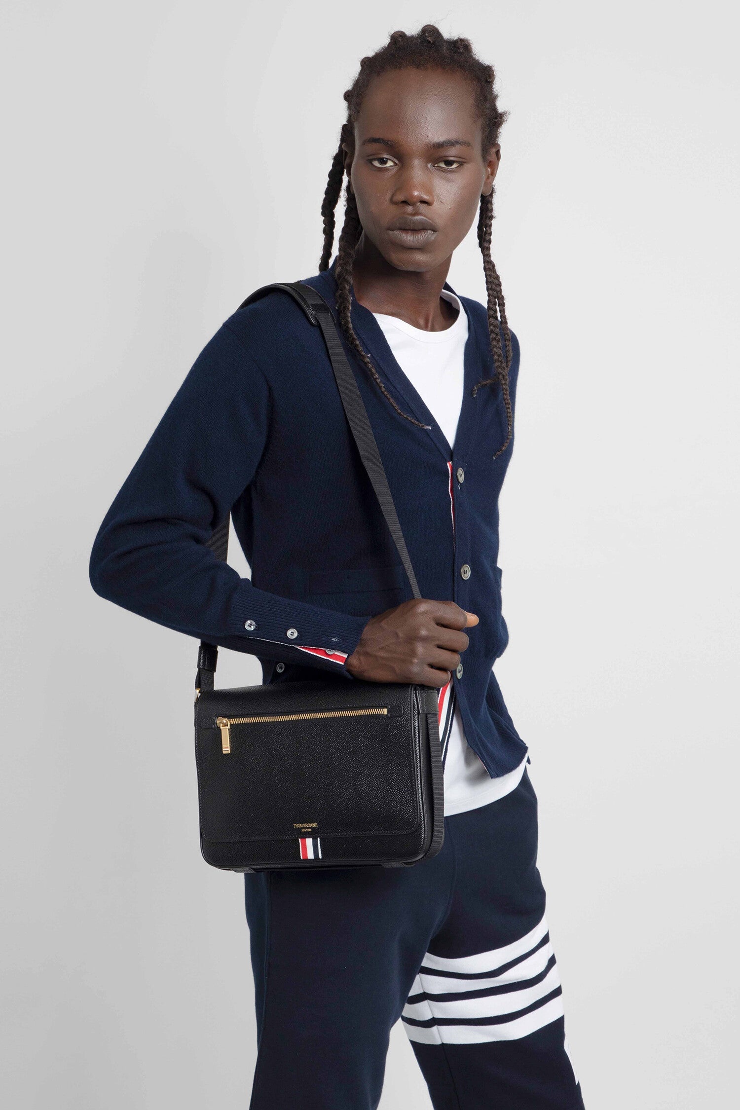 THOM BROWNE MAN BLACK SHOULDER BAGS - 6