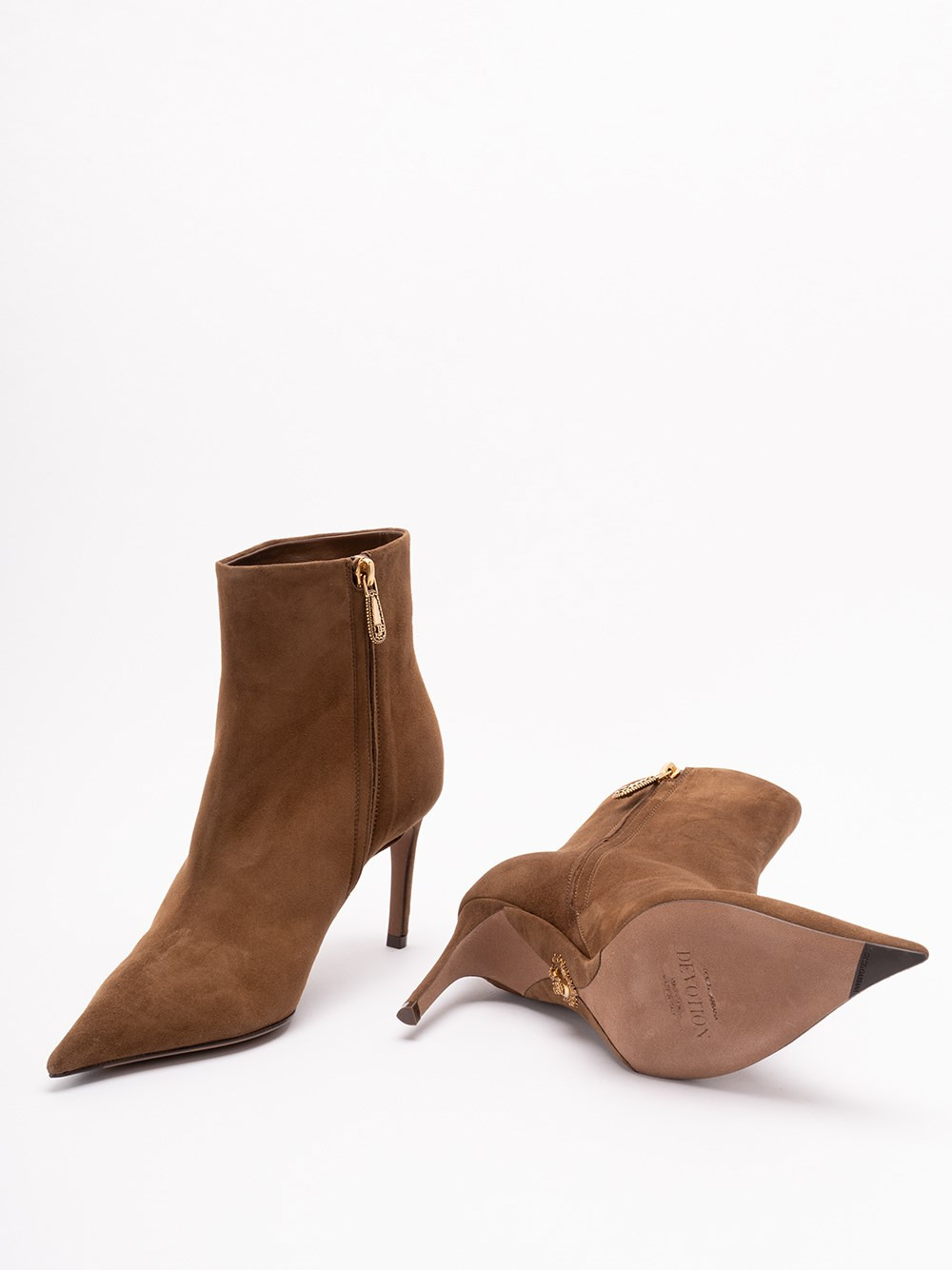 Suede Ankle Boots - 4