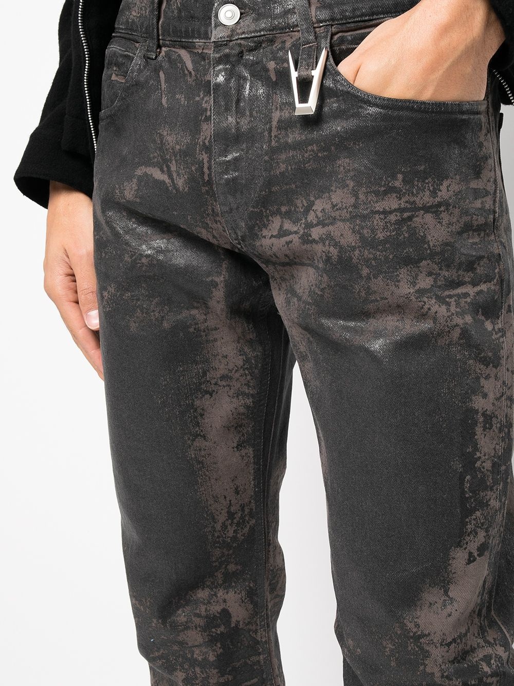 acid-wash skinny-cut jeans - 5