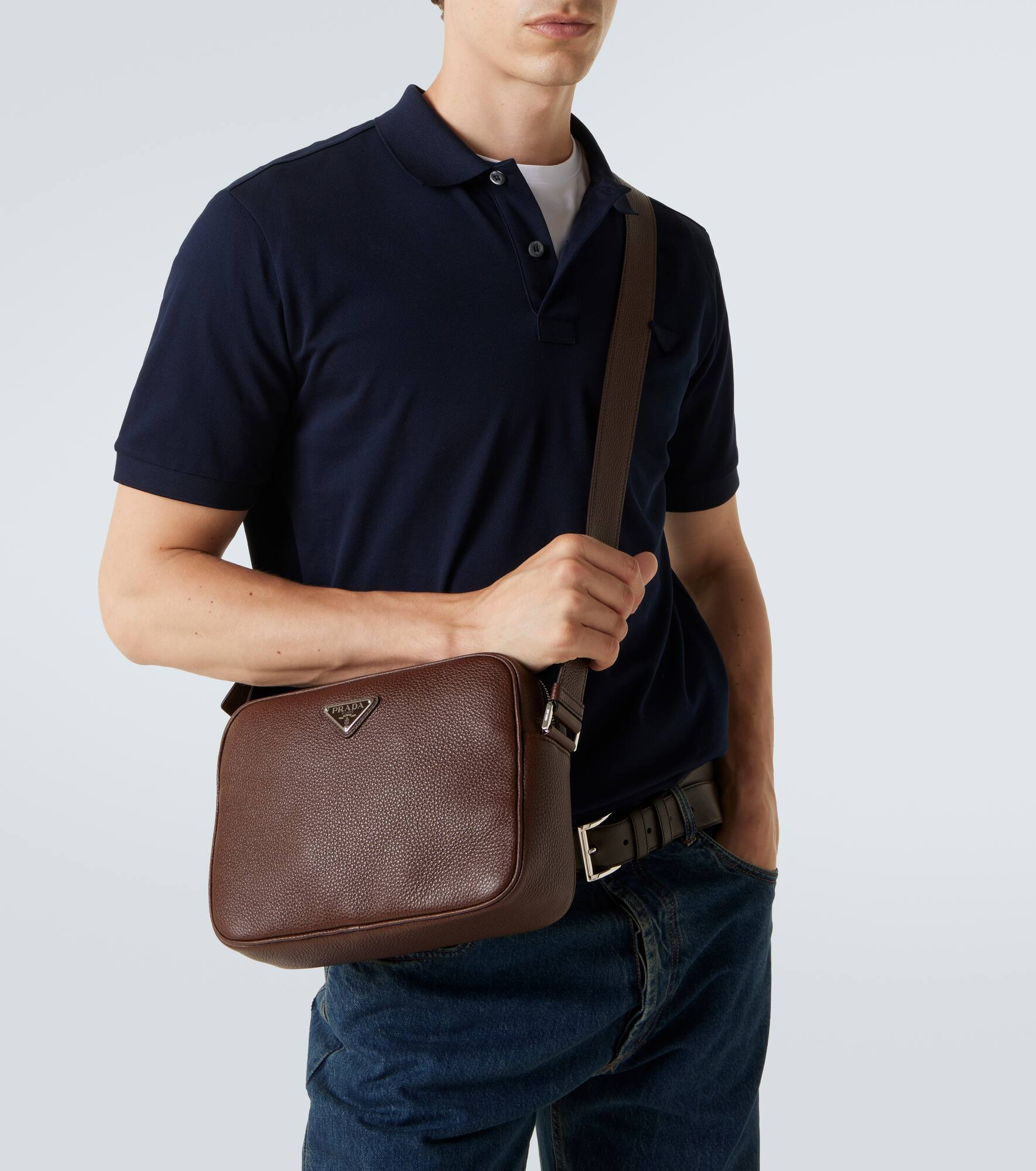 Logo leather shoulder bag - 2