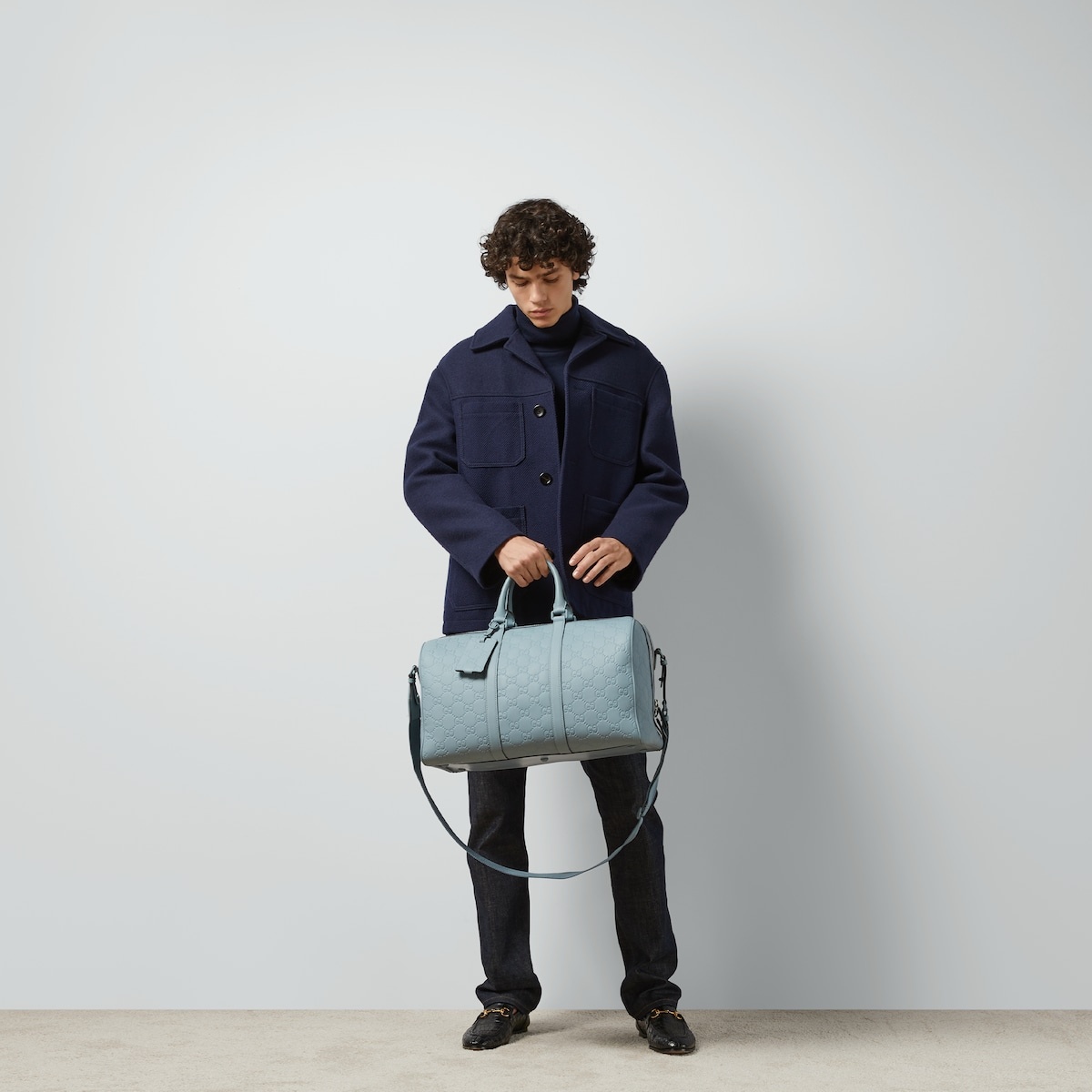 GG rubber-effect medium duffle bag - 3